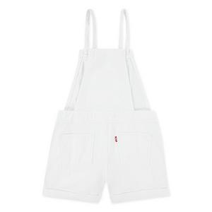 Levi's Big Girls' Knot Strap White Washed Denim Shortalls