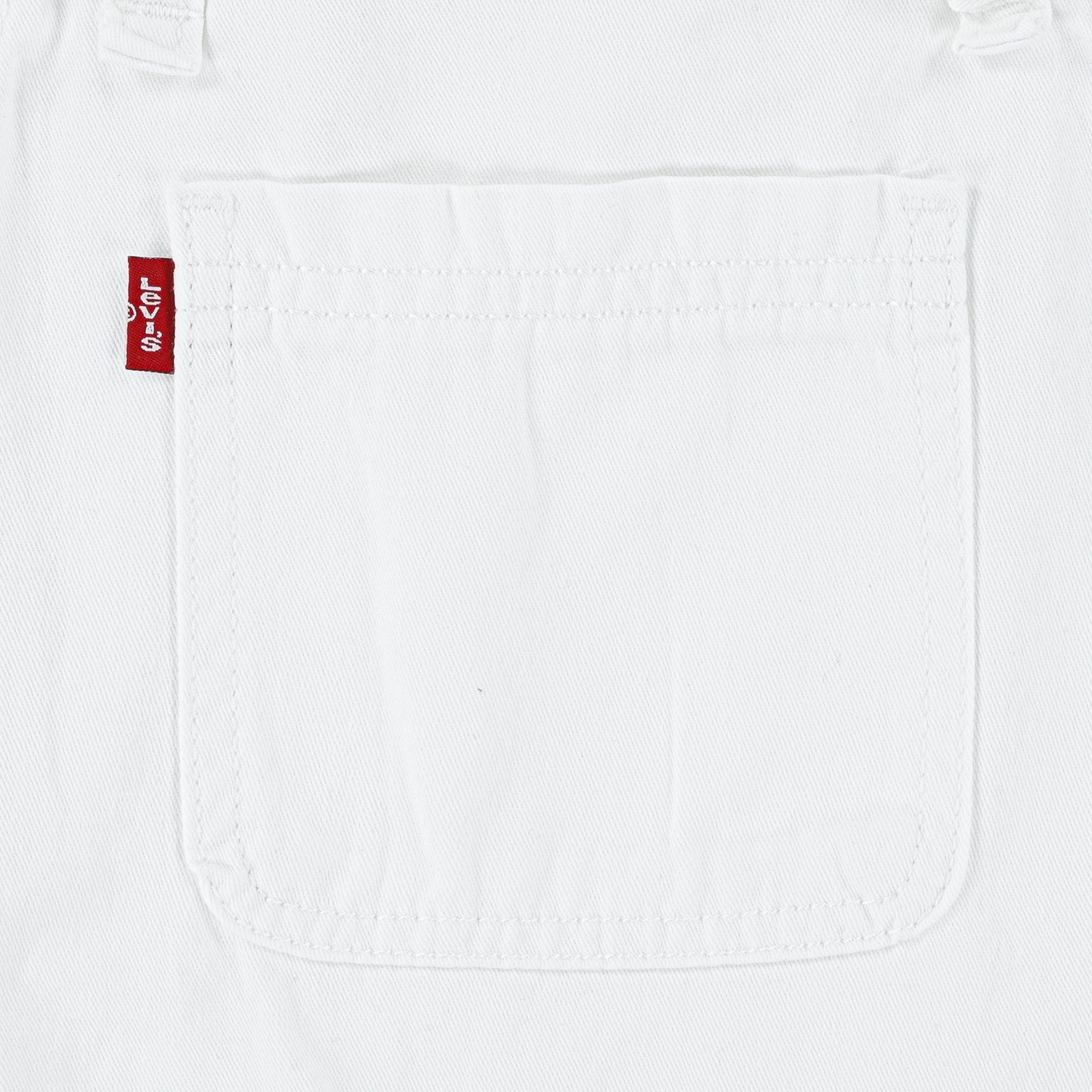 Levi's Big Girls' Knot Strap White Wash Denim Shortalls - WHITE Thumbnail View 3