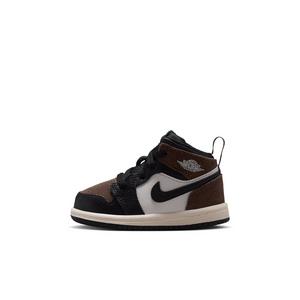Jordan 1 Mid "Black/Palomino/University Red/Phantom" Infant Boys' Shoe - BLACK/PALOMINO/RED/PHANTOM