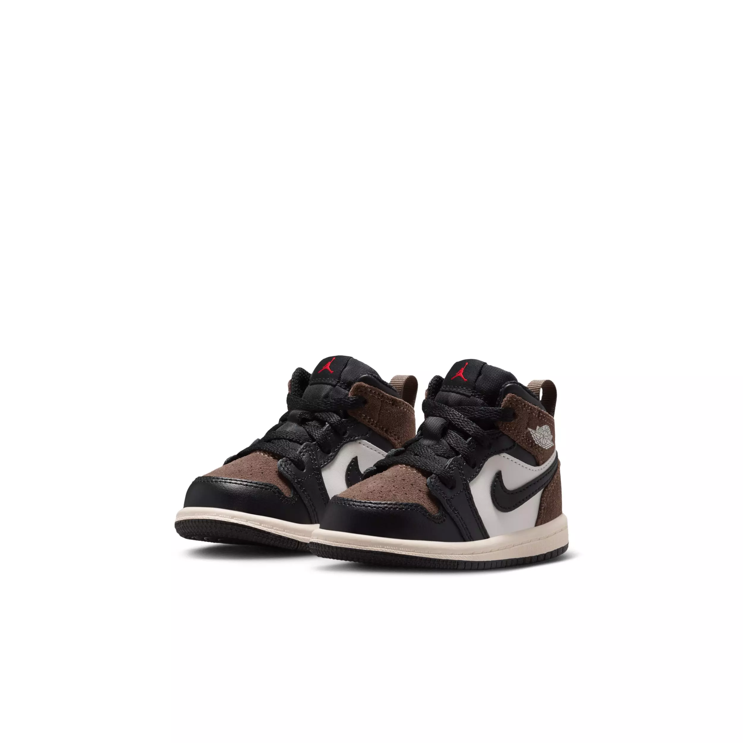 Jordan 1 Mid "Black/Palomino/University Red/Phantom" Infant Boys' Shoe - BLACK/PALOMINO/RED/PHANTOM