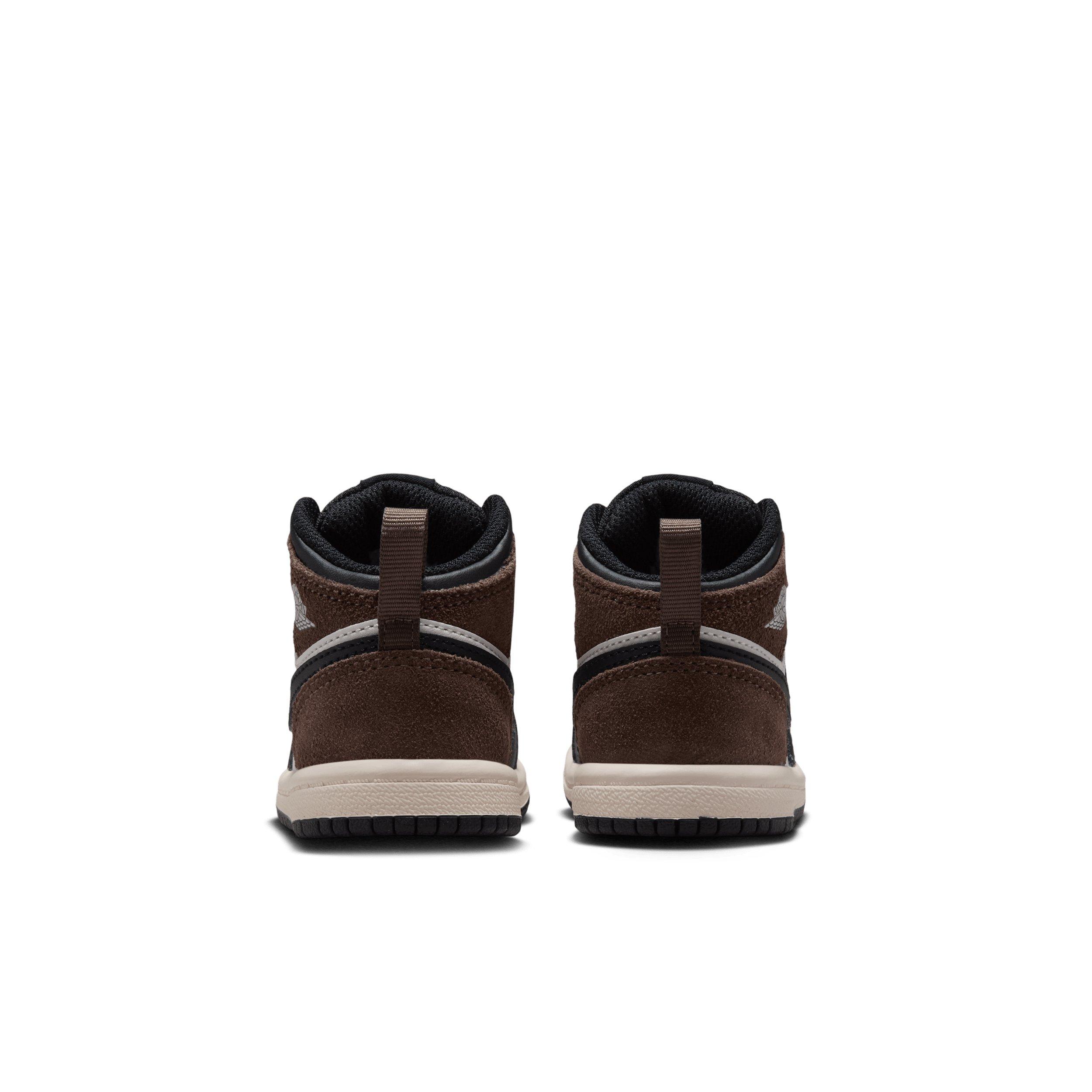 Jordan 1 Mid "Black/Palomino/University Red/Phantom" Infant Boys' Shoe - BLACK/PALOMINO/RED/PHANTOM