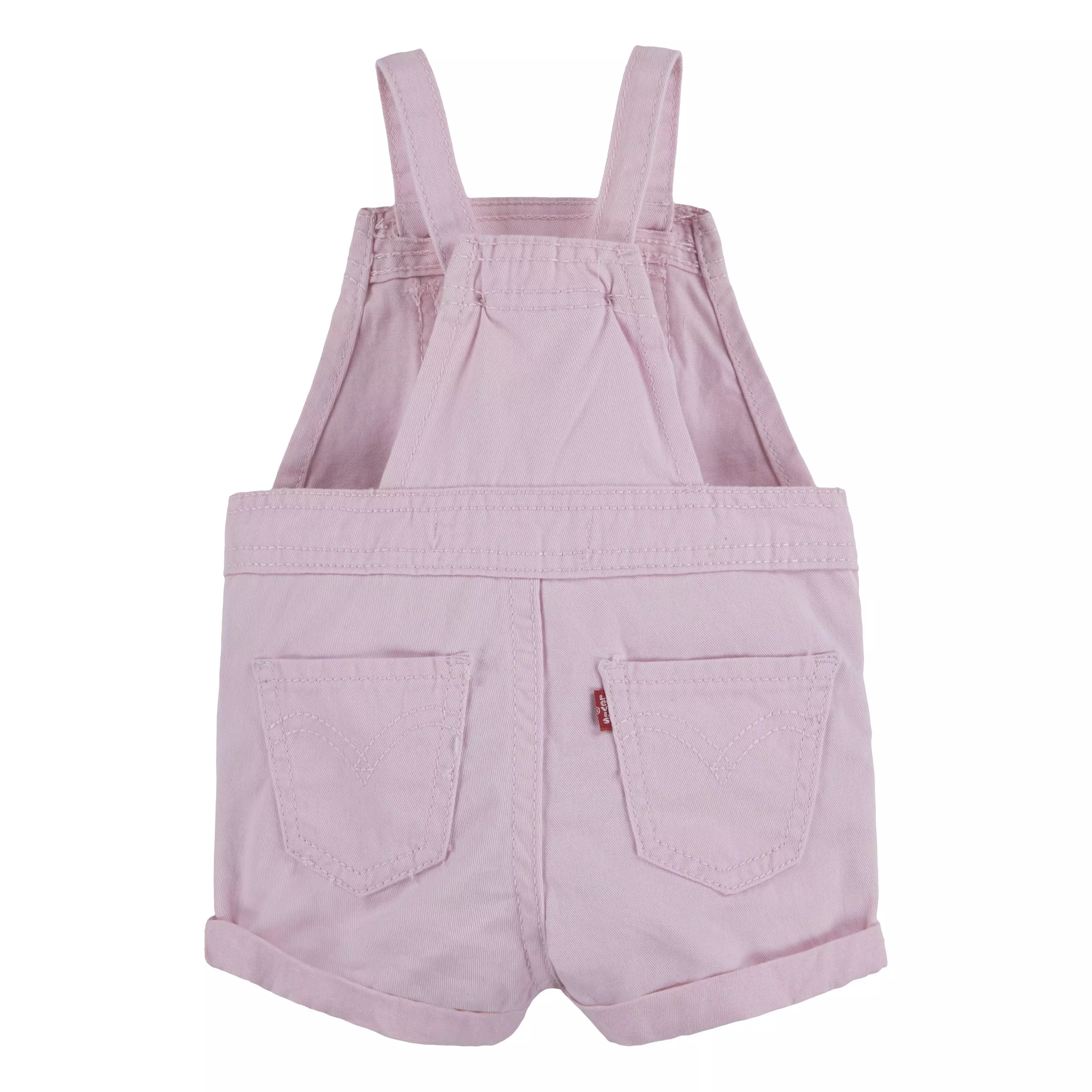 Levi's Baby Girls' Knot Strap Pink Wash Denim Shortalls - PINK
