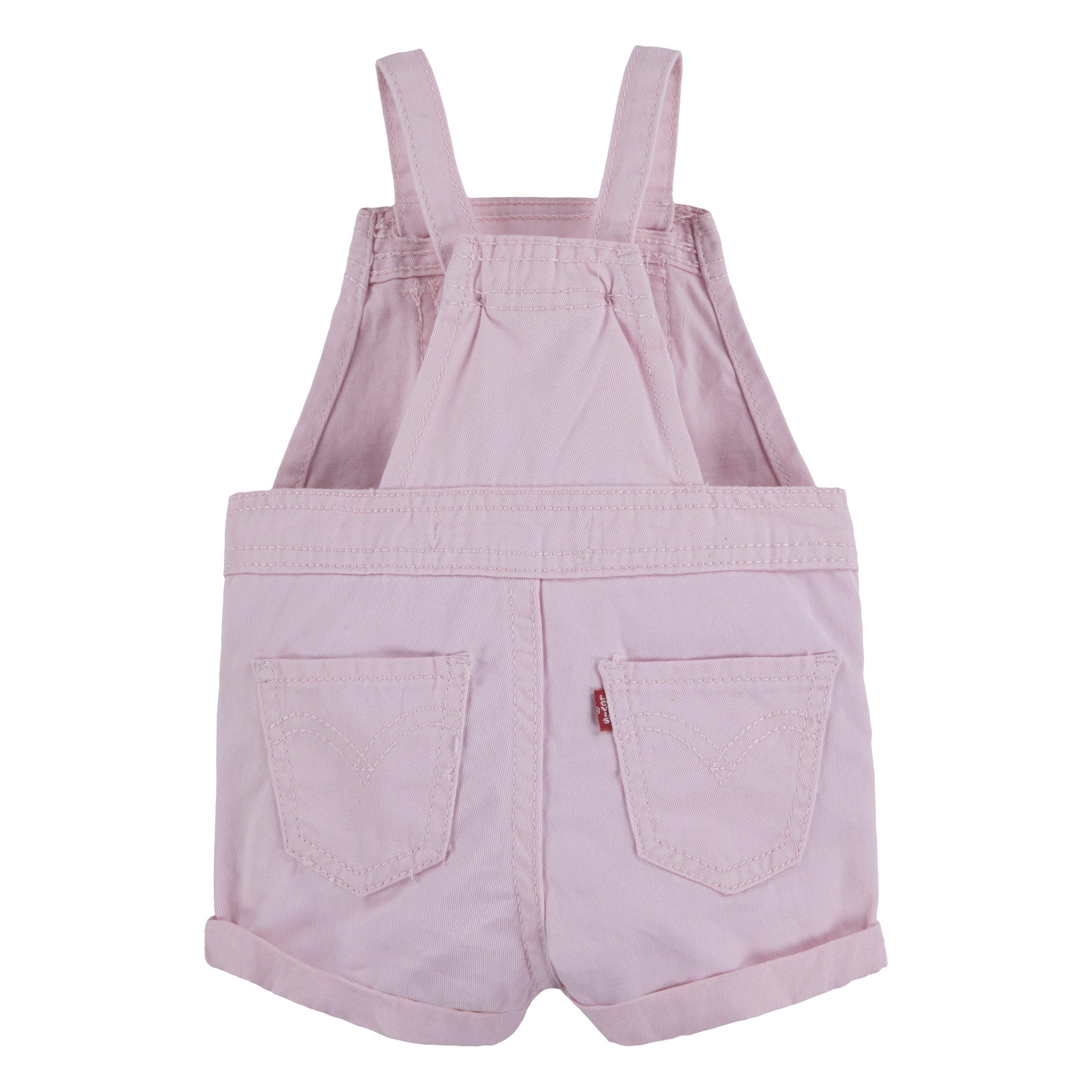 Levi's Knot Strap Baby Girls' Pink Wash Denim Shortalls