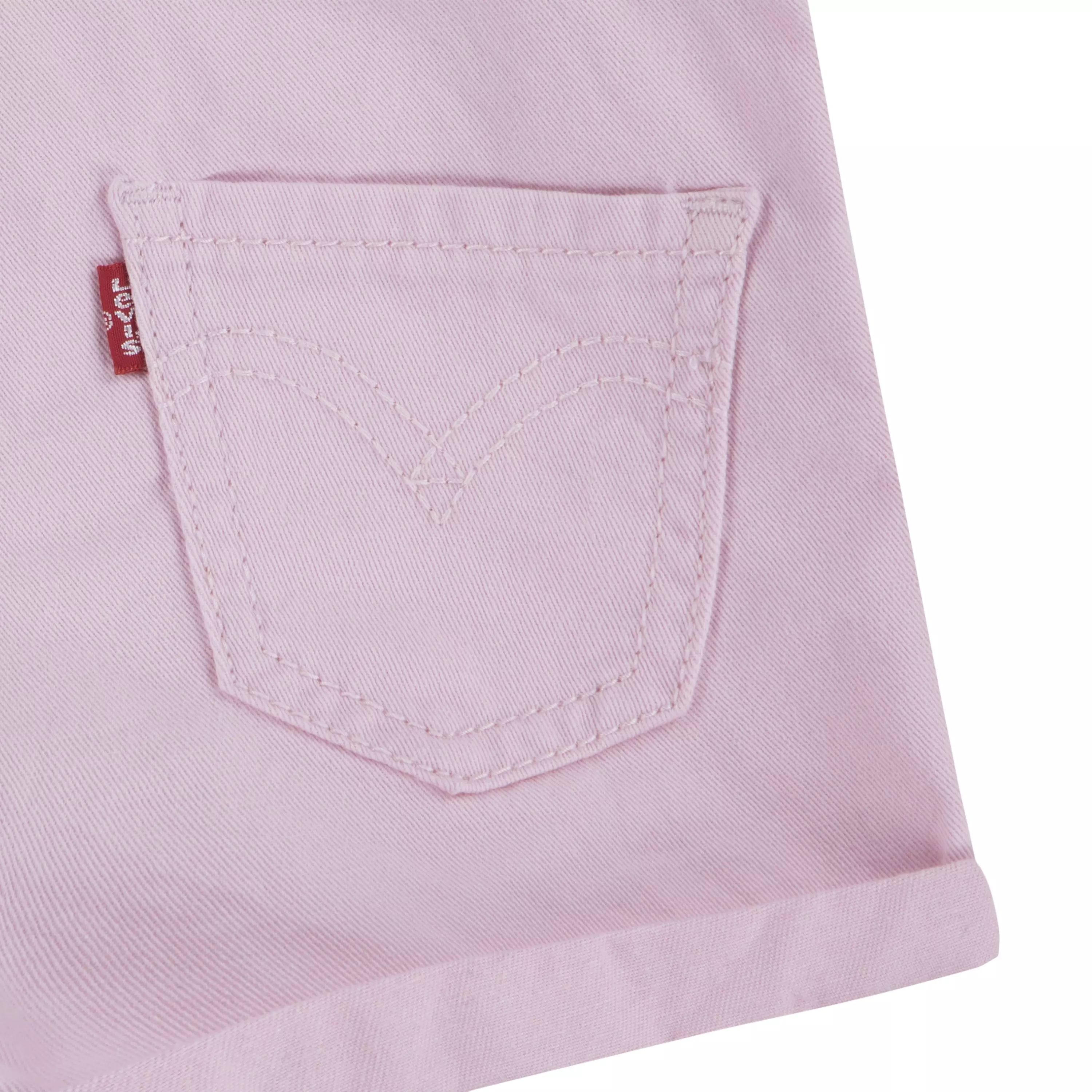 Levi's Baby Girls' Knot Strap Pink Wash Denim Shortalls - PINK