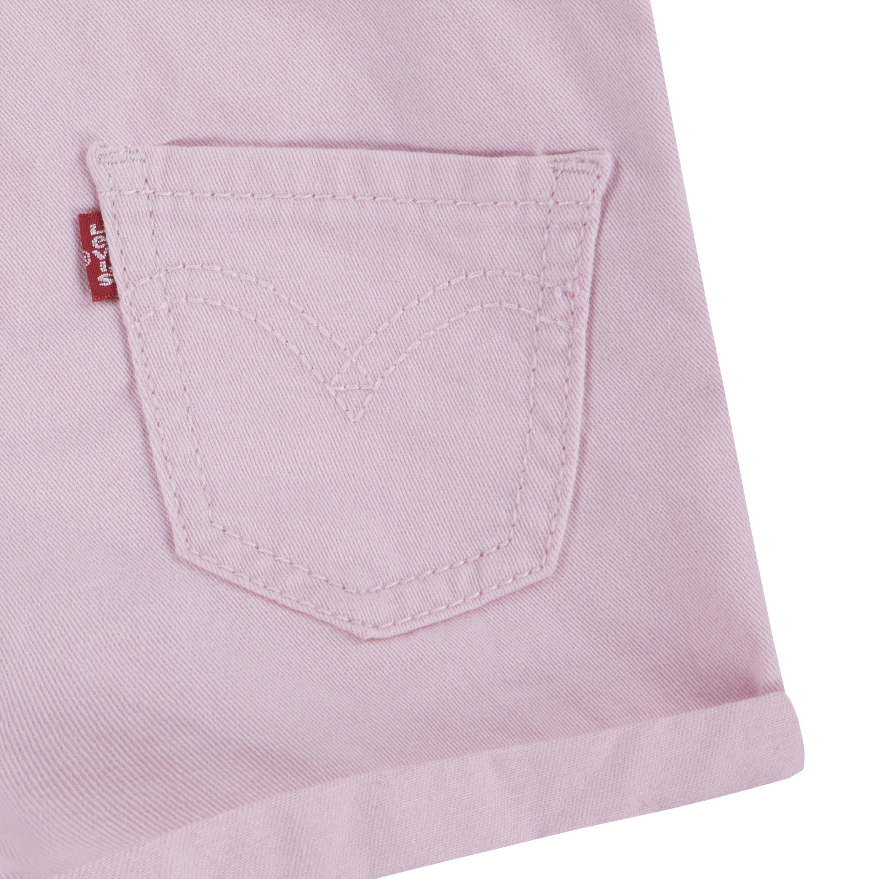 Levi's Knot Strap Baby Girls' Pink Wash Denim Shortalls