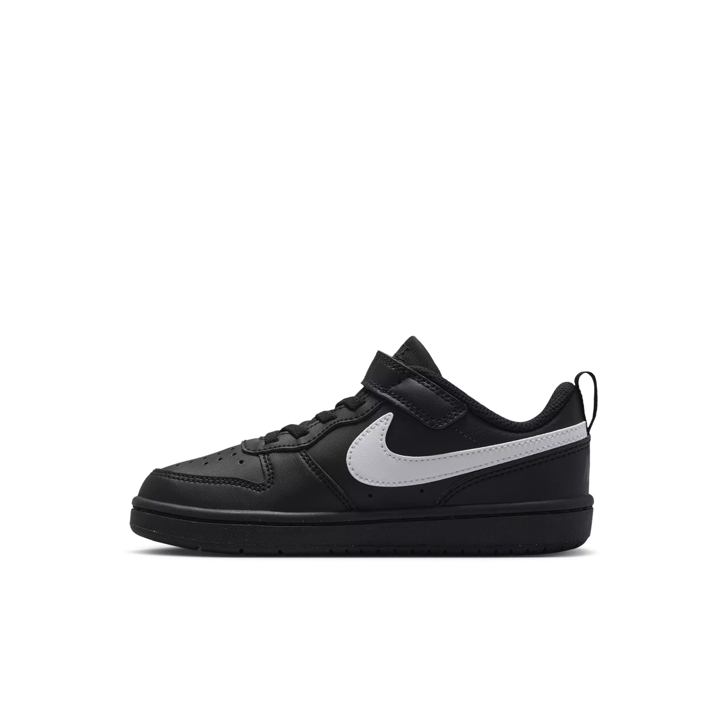 Nike Court Borough Low Recraft "Black/Black/White" Preschool Boys' Shoe - BLACK/BLACK/WHITE