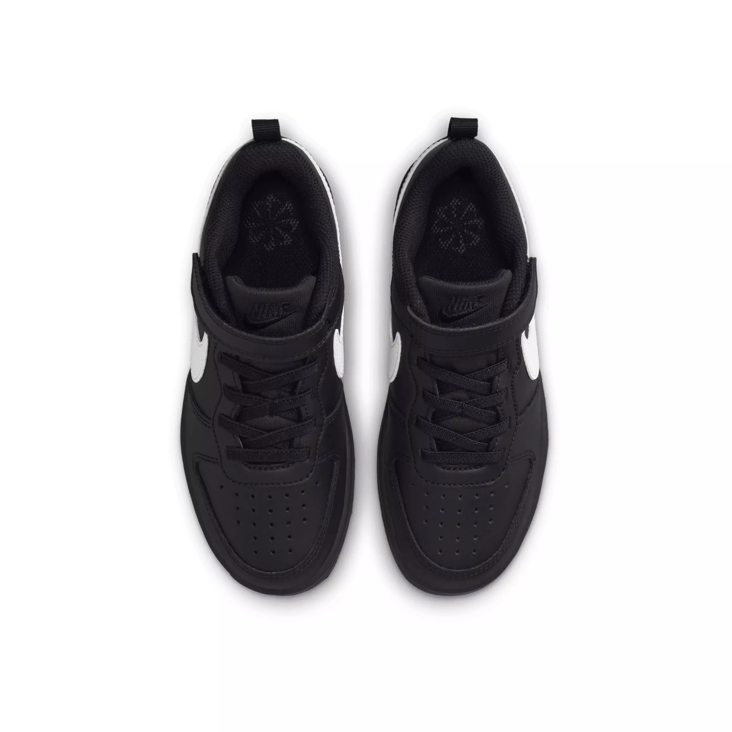 Nike Court Borough Low Recraft "Black/Black/White" Preschool Boys' Shoe - BLACK/BLACK/WHITE