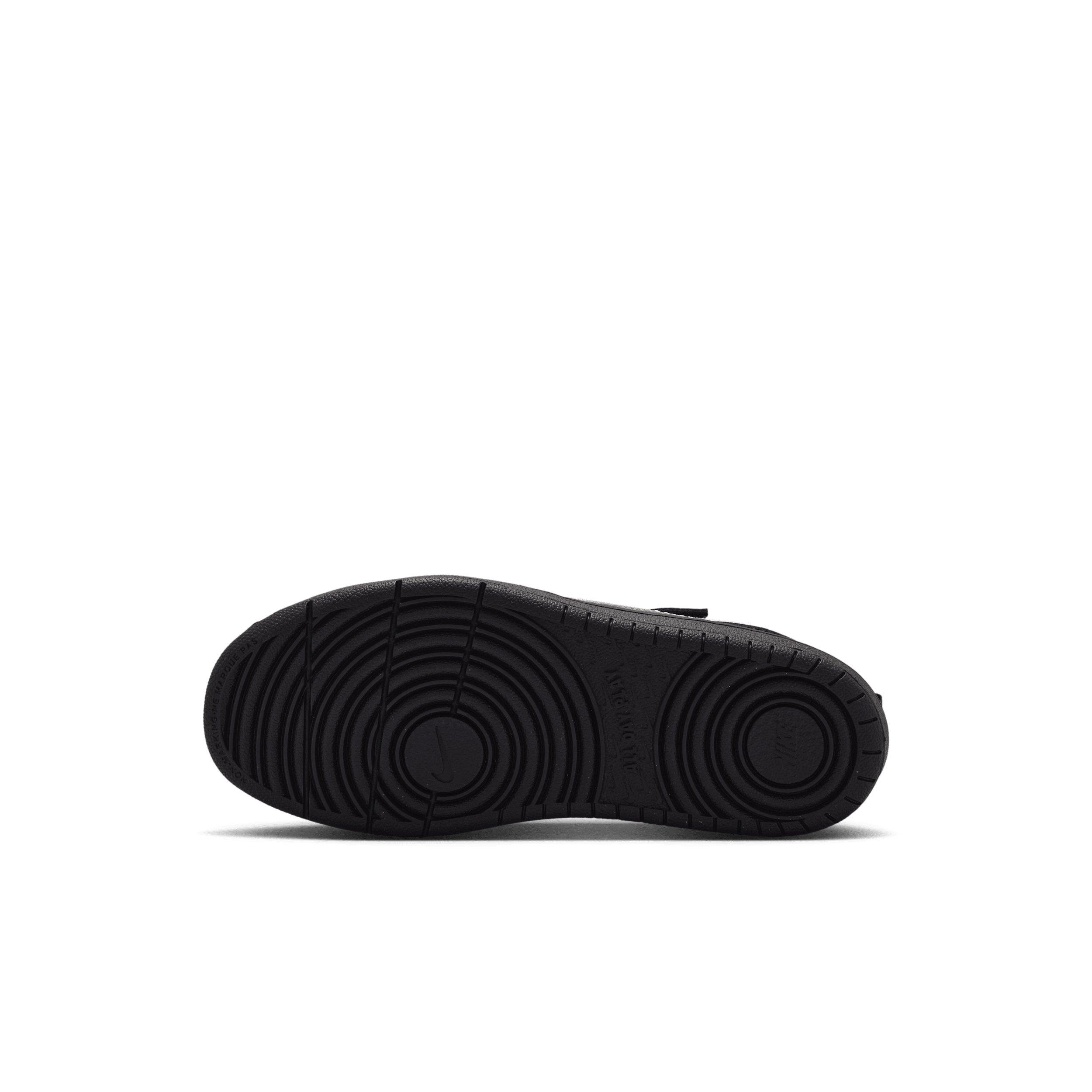 Nike Court Borough Low Recraft "Black/Black/White" Preschool Boys' Shoe - BLACK/BLACK/WHITE Thumbnail View 6
