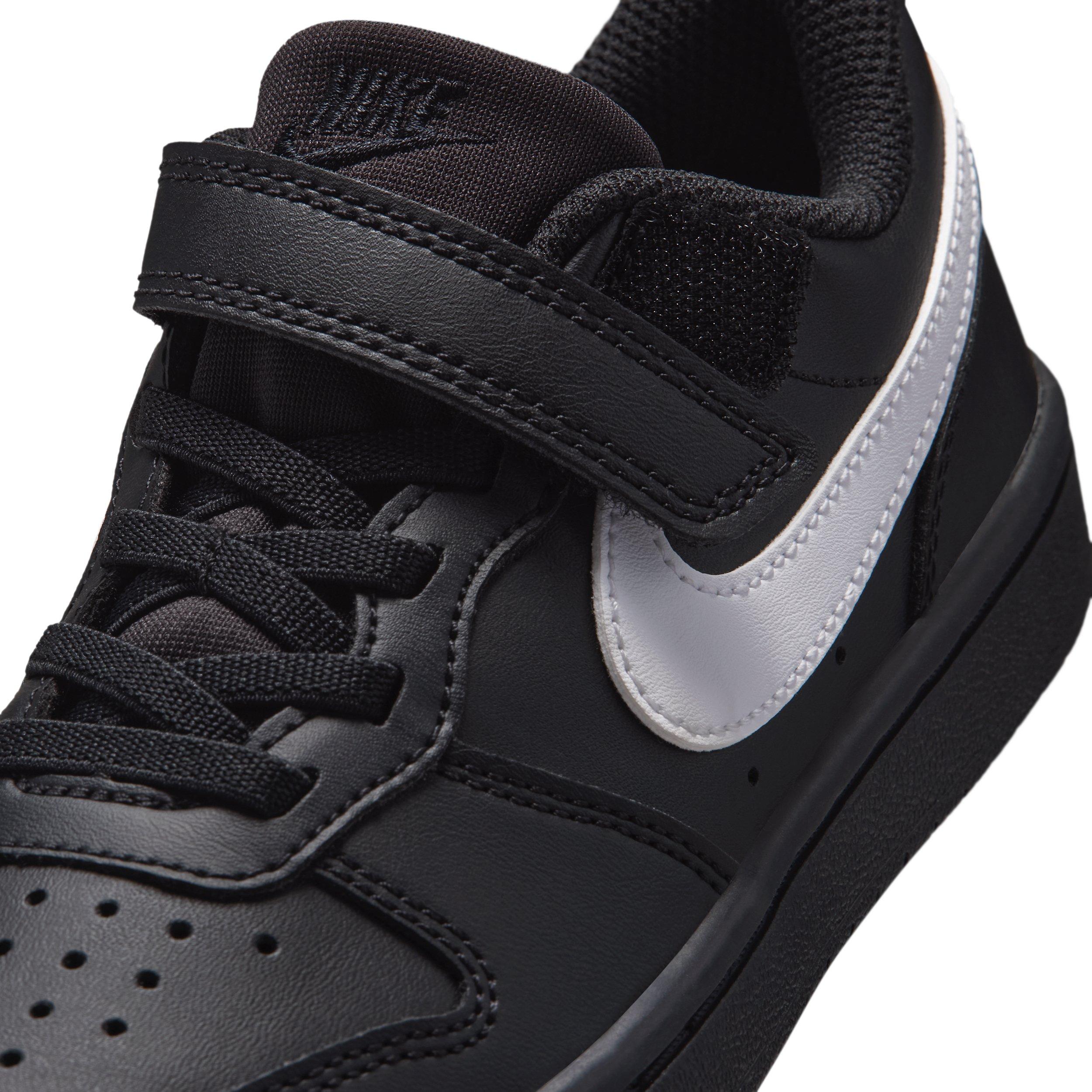 Nike Court Borough Low Recraft "Black/Black/White" Preschool Boys' Shoe - BLACK/BLACK/WHITE Thumbnail View 7