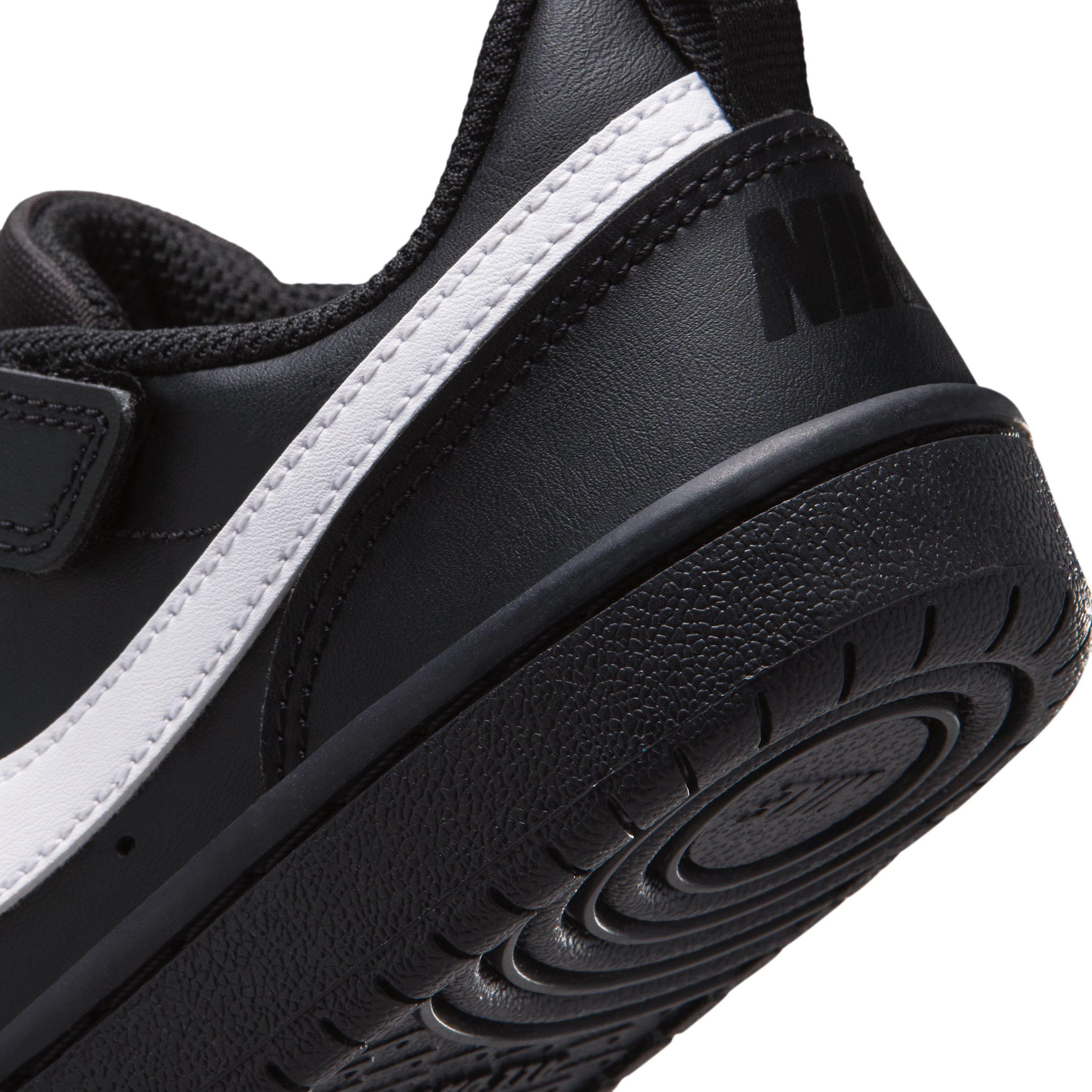 Nike Court Borough Low Recraft "Black/Black/White" Preschool Boys' Shoe - BLACK/BLACK/WHITE Thumbnail View 8