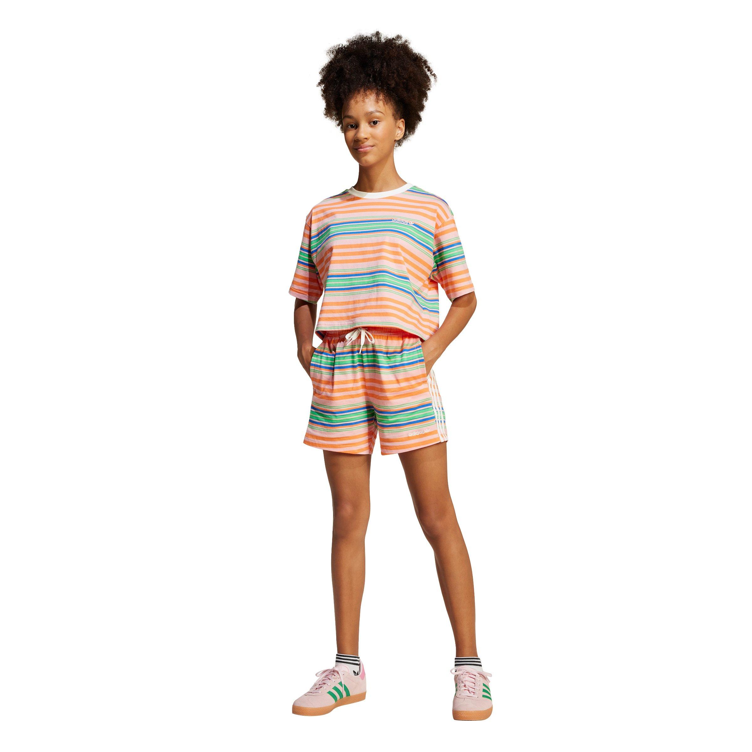adidas Originals Big Girls' Striped Shorts - Multi-Color