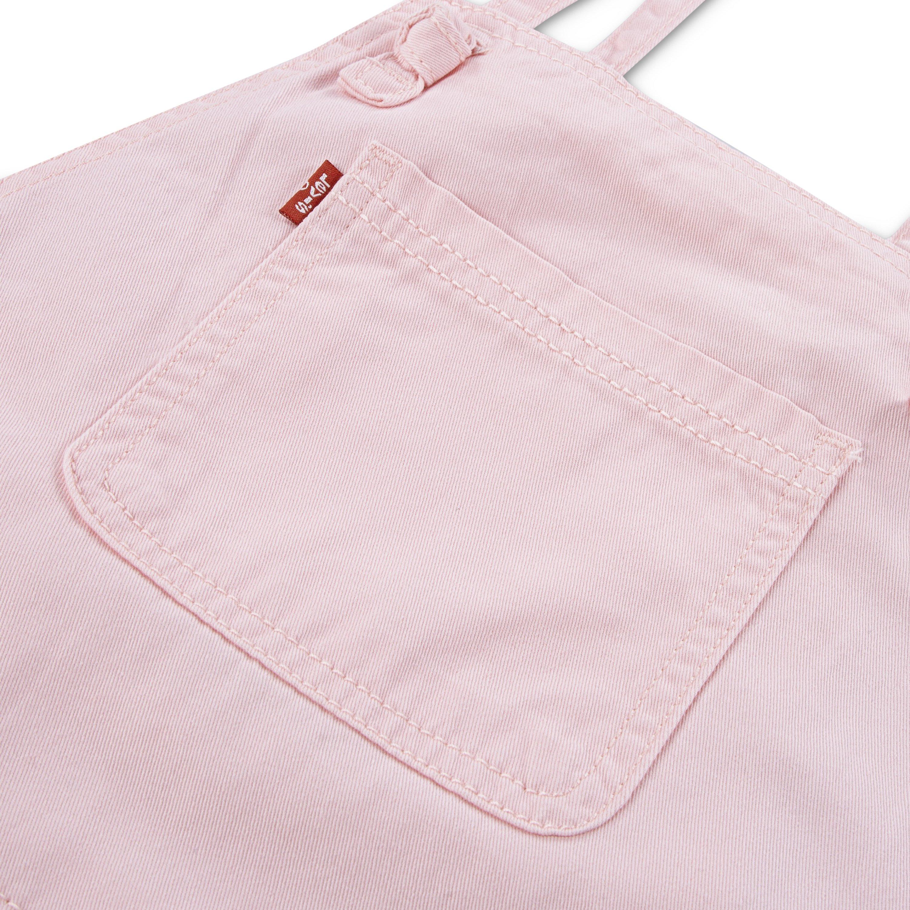Levi's Big Girls' Knot Strap Pink Wash Denim Shortalls - PINK Thumbnail View 3
