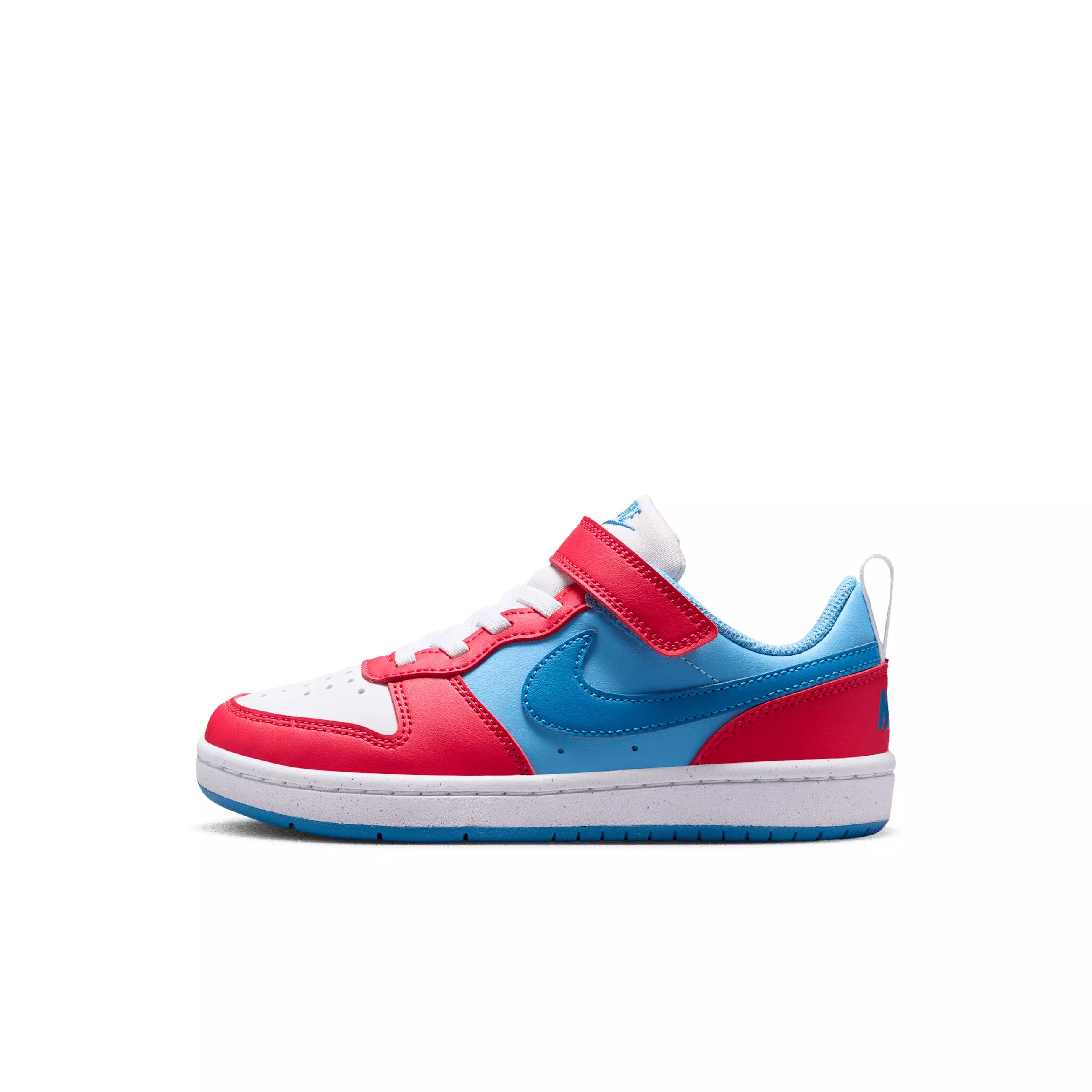 Nike Court Borough Low Recraft "Fusion Red/Football Blue/White/Energy" Preschool Boys' Shoe - RED/BLUE/WHITE/ENERGY