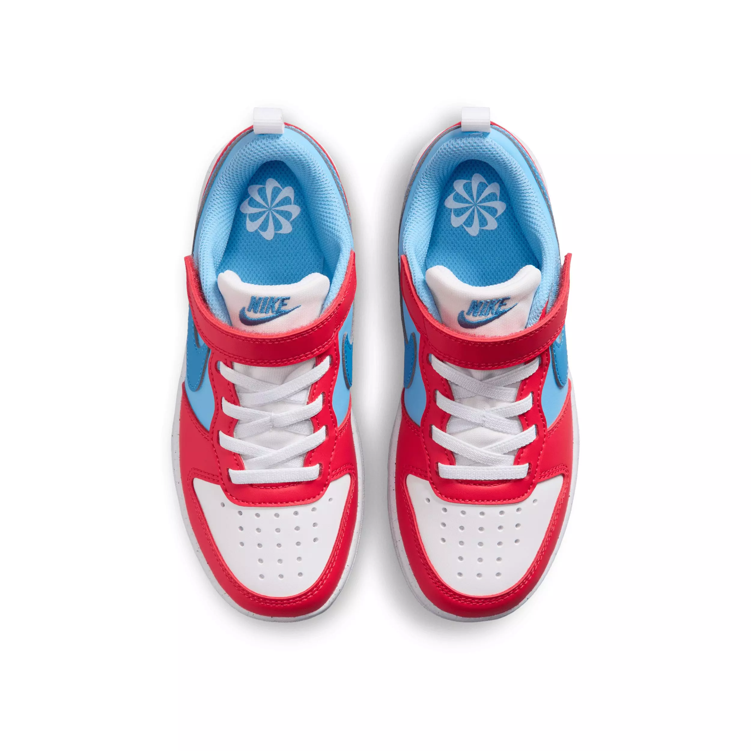 Nike Court Borough Low Recraft "Fusion Red/Football Blue/White/Energy" Preschool Boys' Shoe - RED/BLUE/WHITE/ENERGY