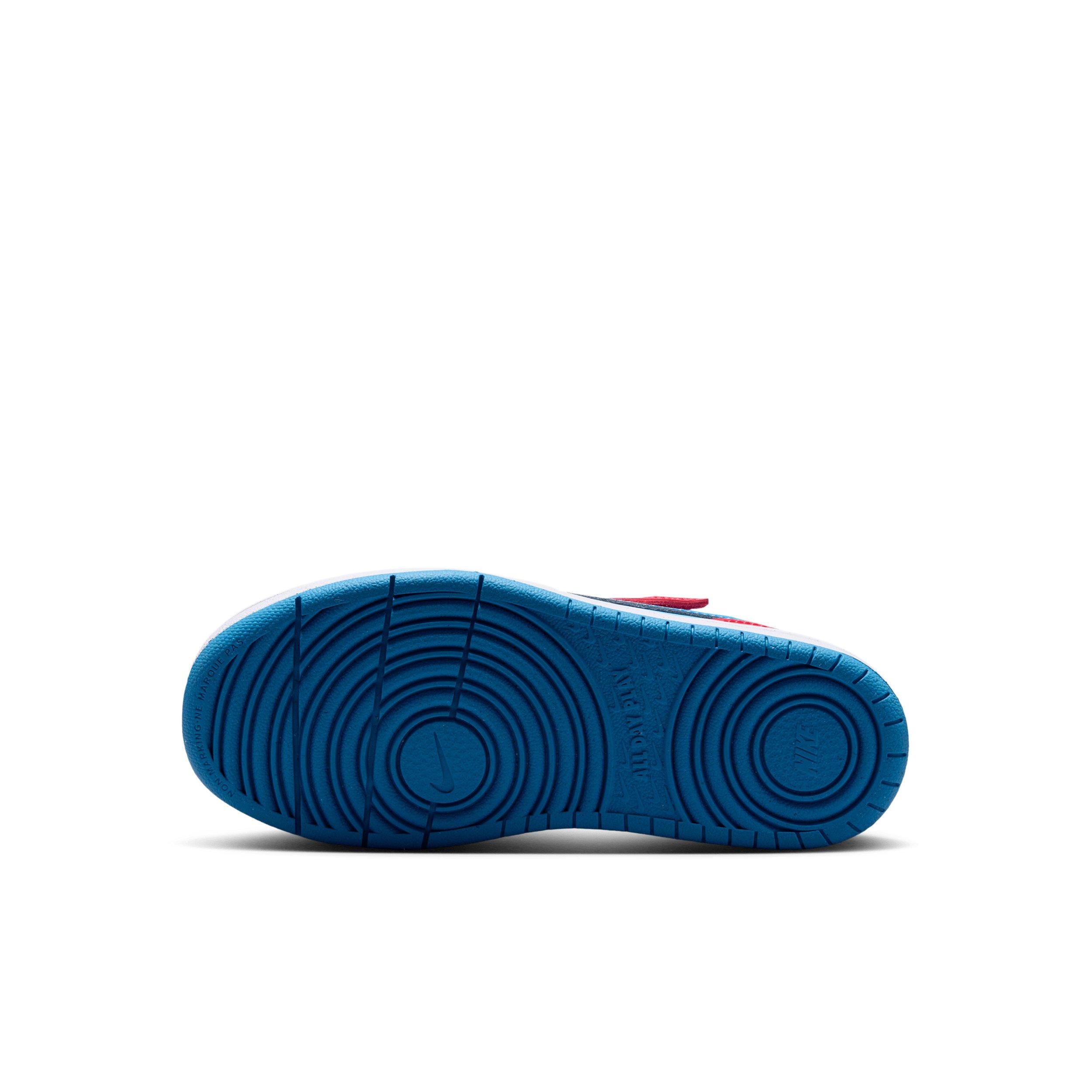 Nike Court Borough Low Recraft "Fusion Red/Football Blue/White/Energy" Preschool Boys' Shoe - RED/BLUE/WHITE/ENERGY Thumbnail View 6