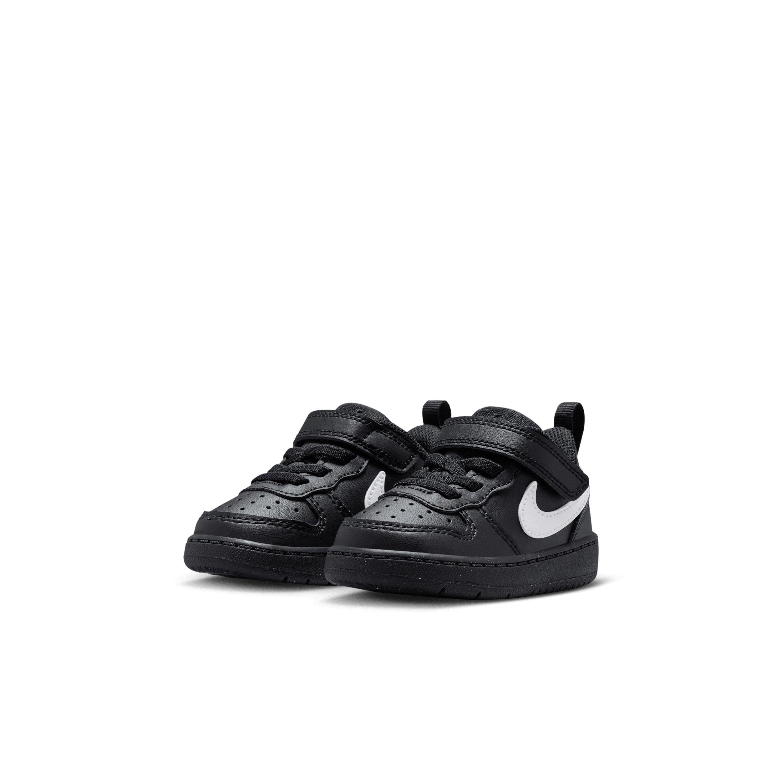 Nike Court Borough Low Recraft "Black/Black/White" Infant Boys' Shoe - BLACK/BLACK/WHITE Thumbnail View 3