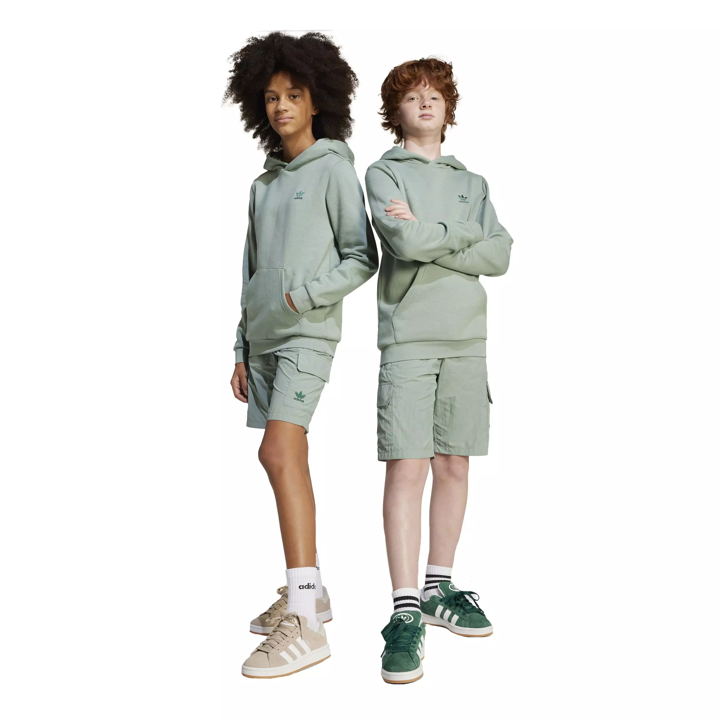 adidas Originals Big Kids' Cargo Shorts - Green - GREEN