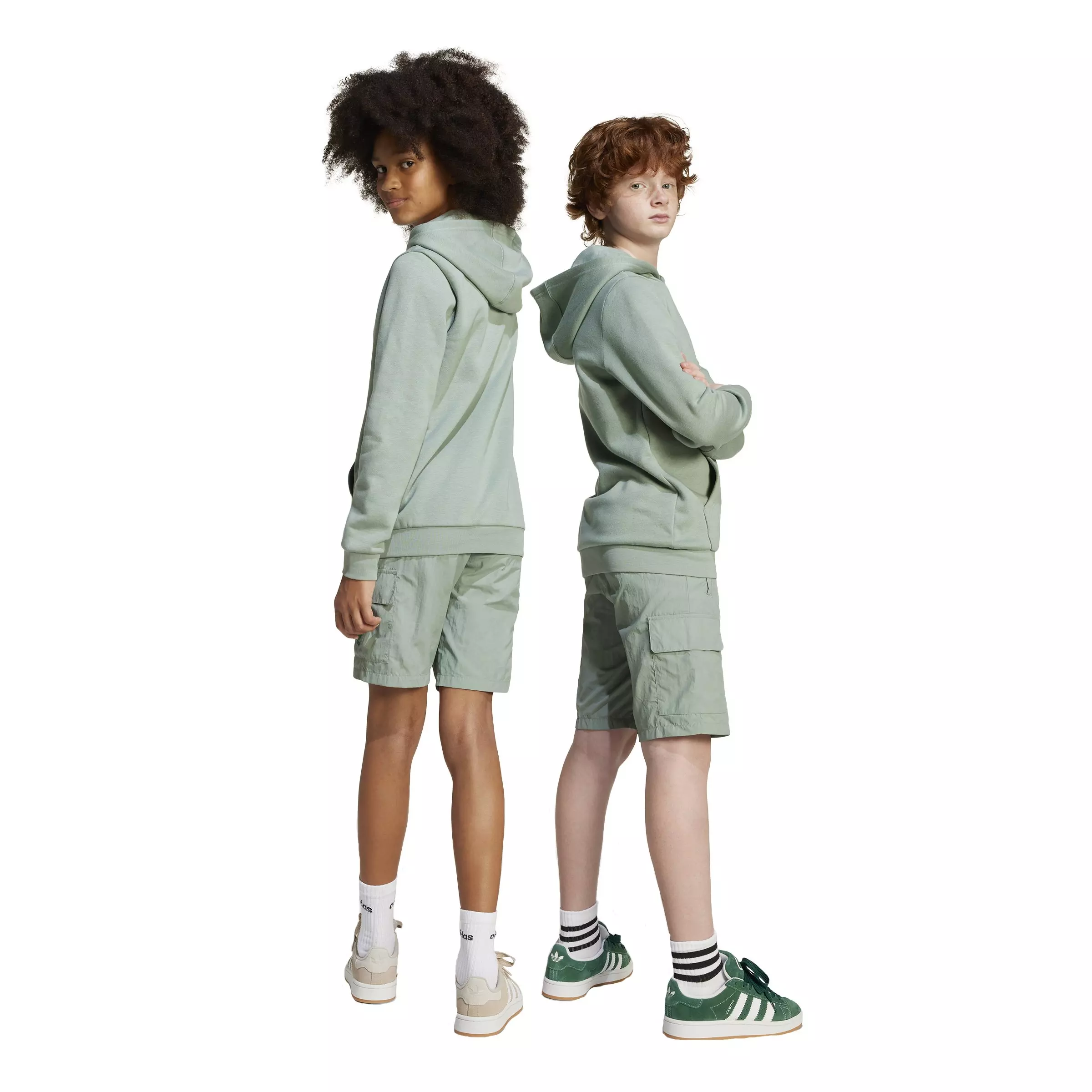 adidas Originals Big Kids' Cargo Shorts - Green - GREEN
