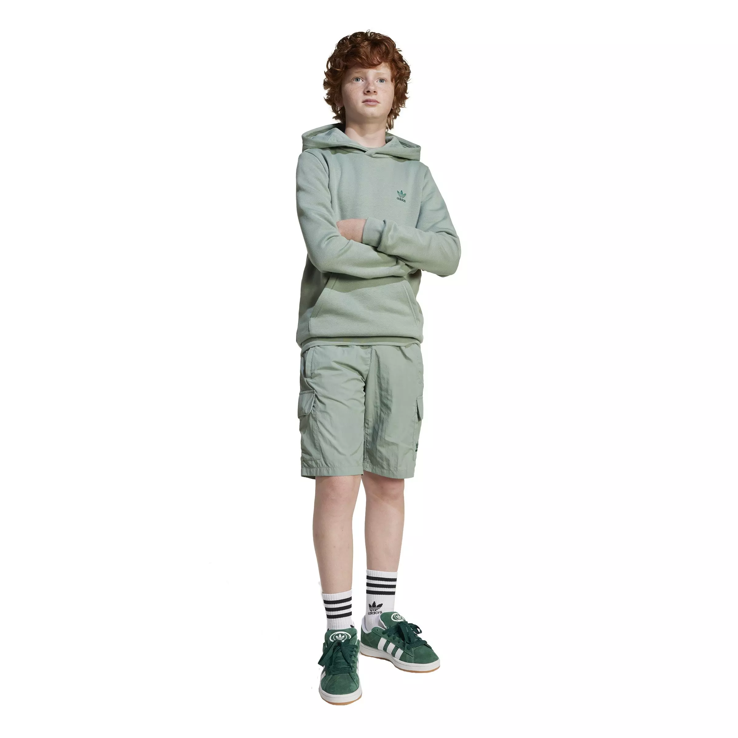 adidas Originals Big Kids' Cargo Shorts - Green - GREEN