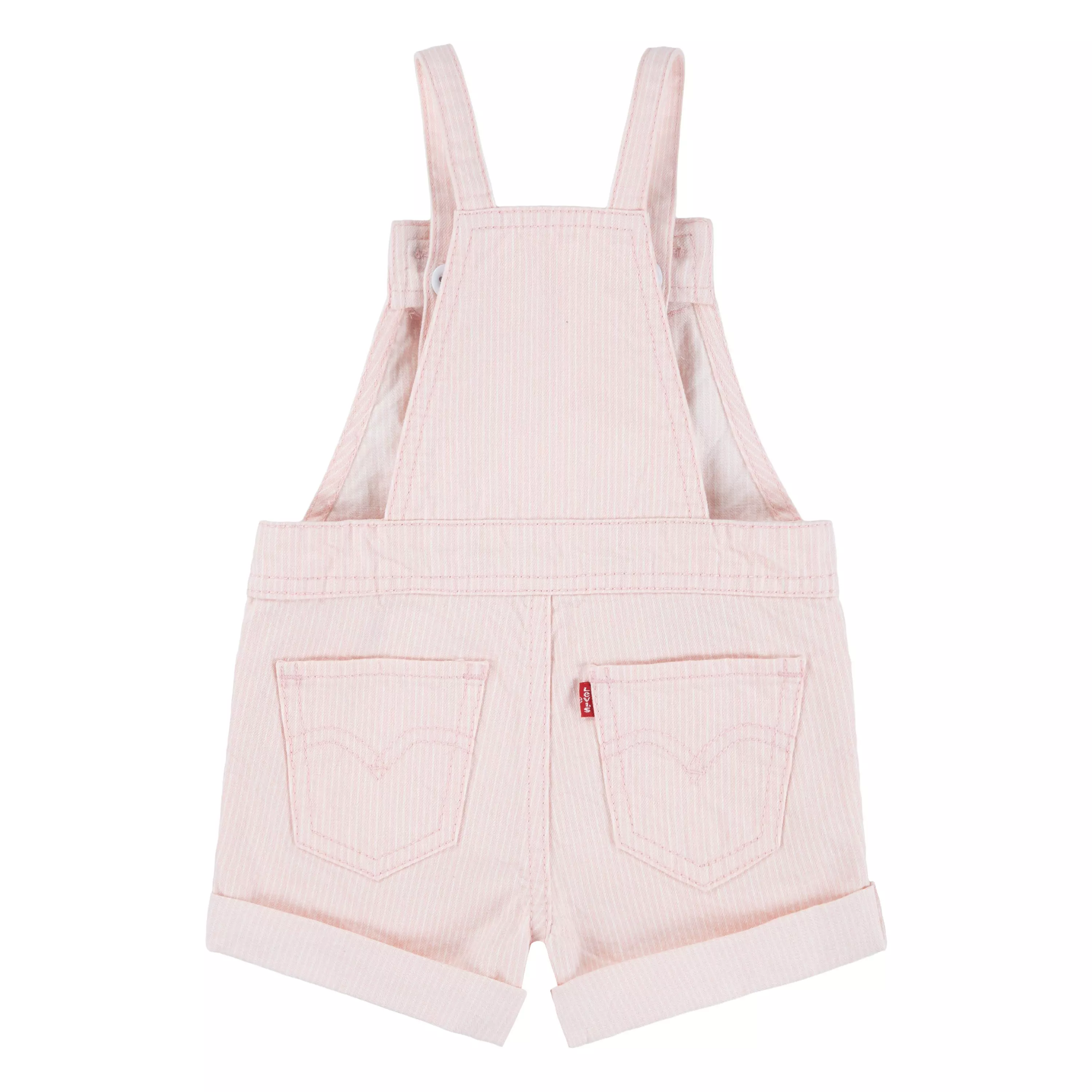 Levi's Knot Strap Infant Girls' Light Pink Wash Denim Shortalls - LIGHT PINK