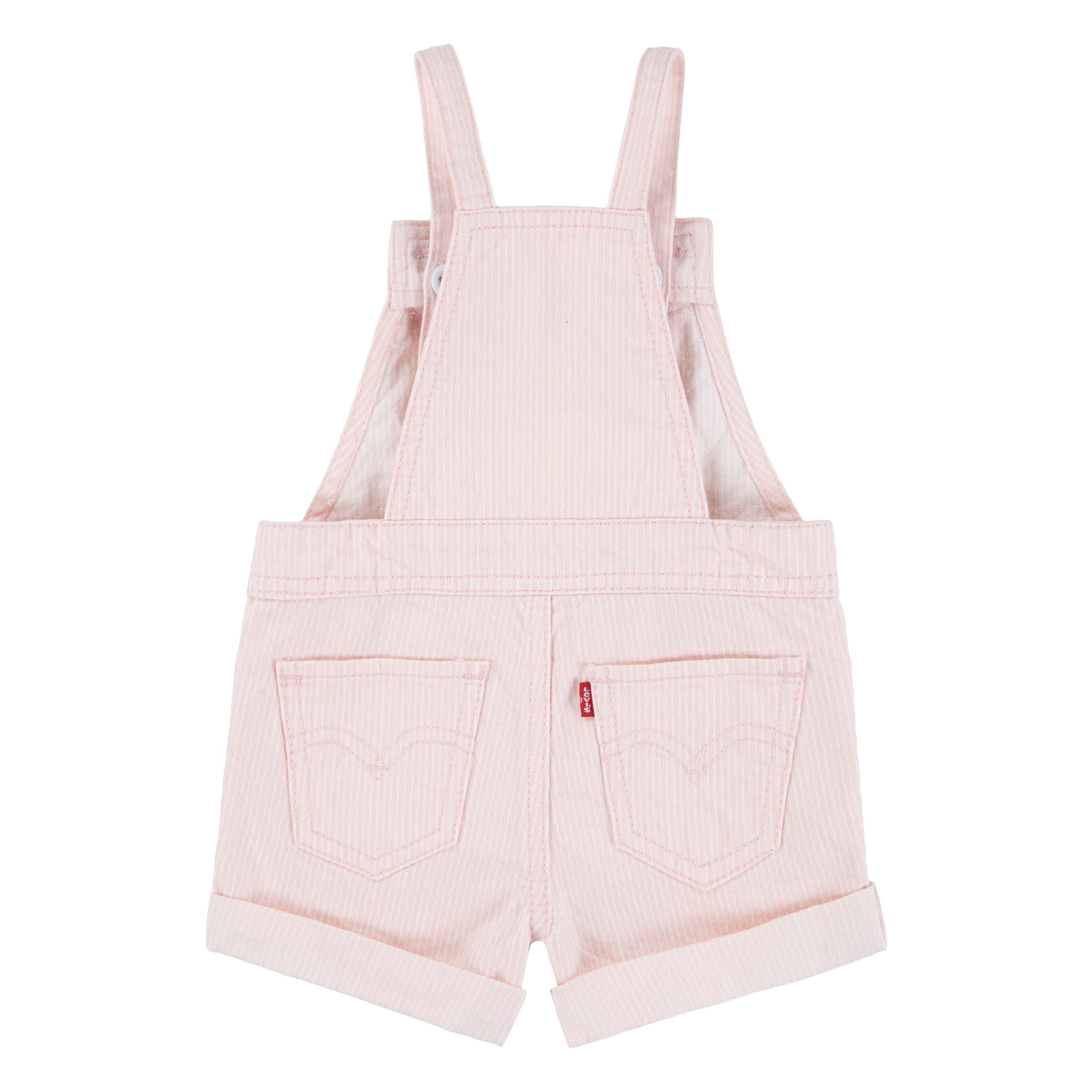Levi's Knot Strap Infant Girls' Light Pink Wash Denim Shortalls