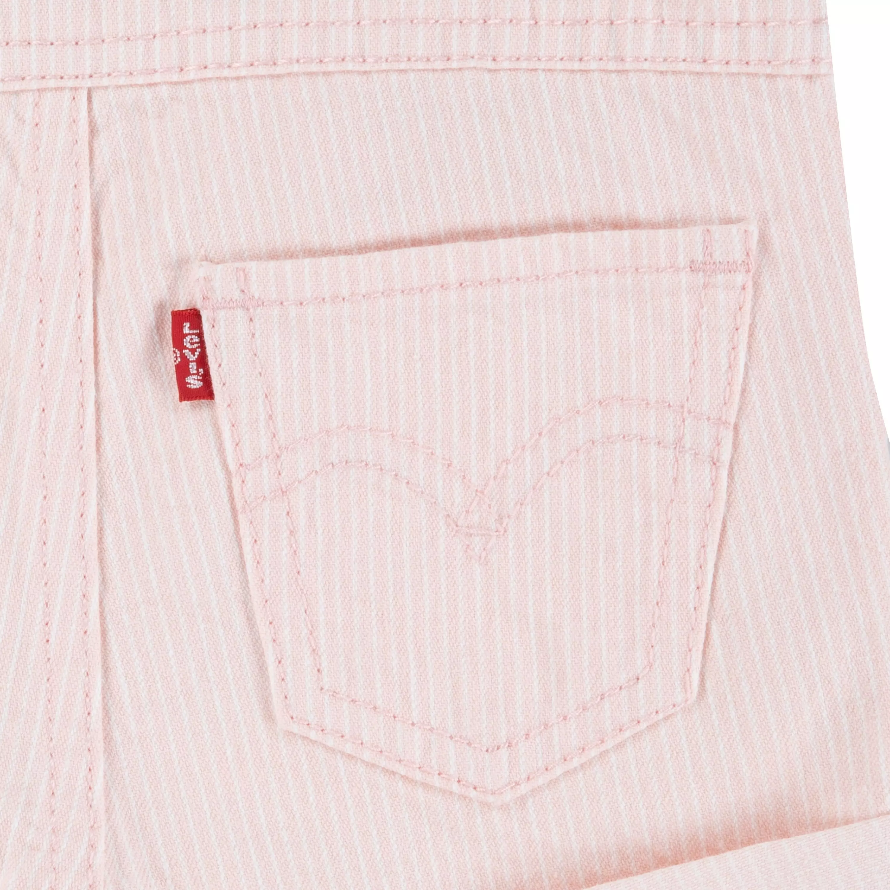 Levi's Knot Strap Infant Girls' Light Pink Wash Denim Shortalls - LIGHT PINK