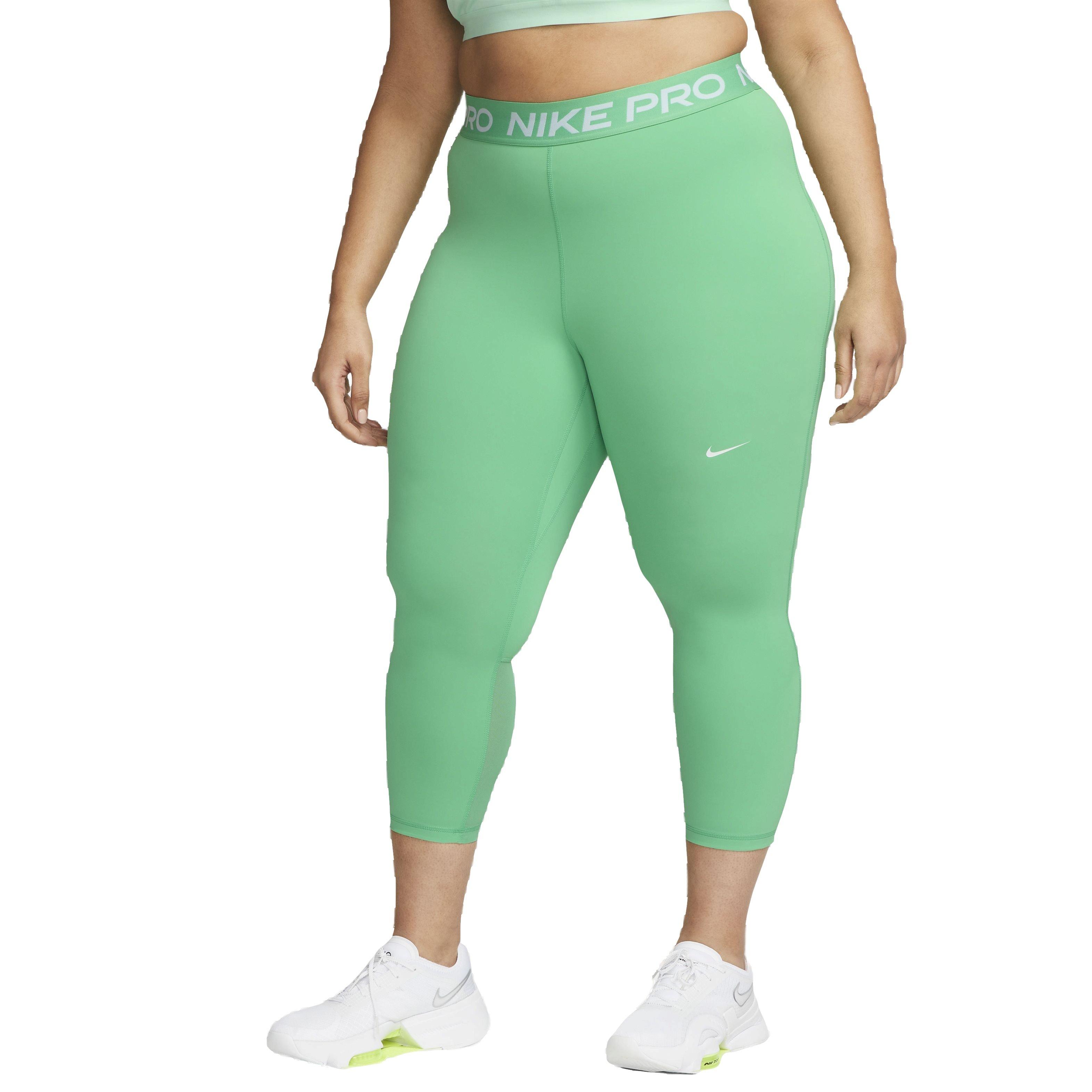 Nike Women`s Pro 365 Mid-Rise Cropped Mesh Panel Leggings, B