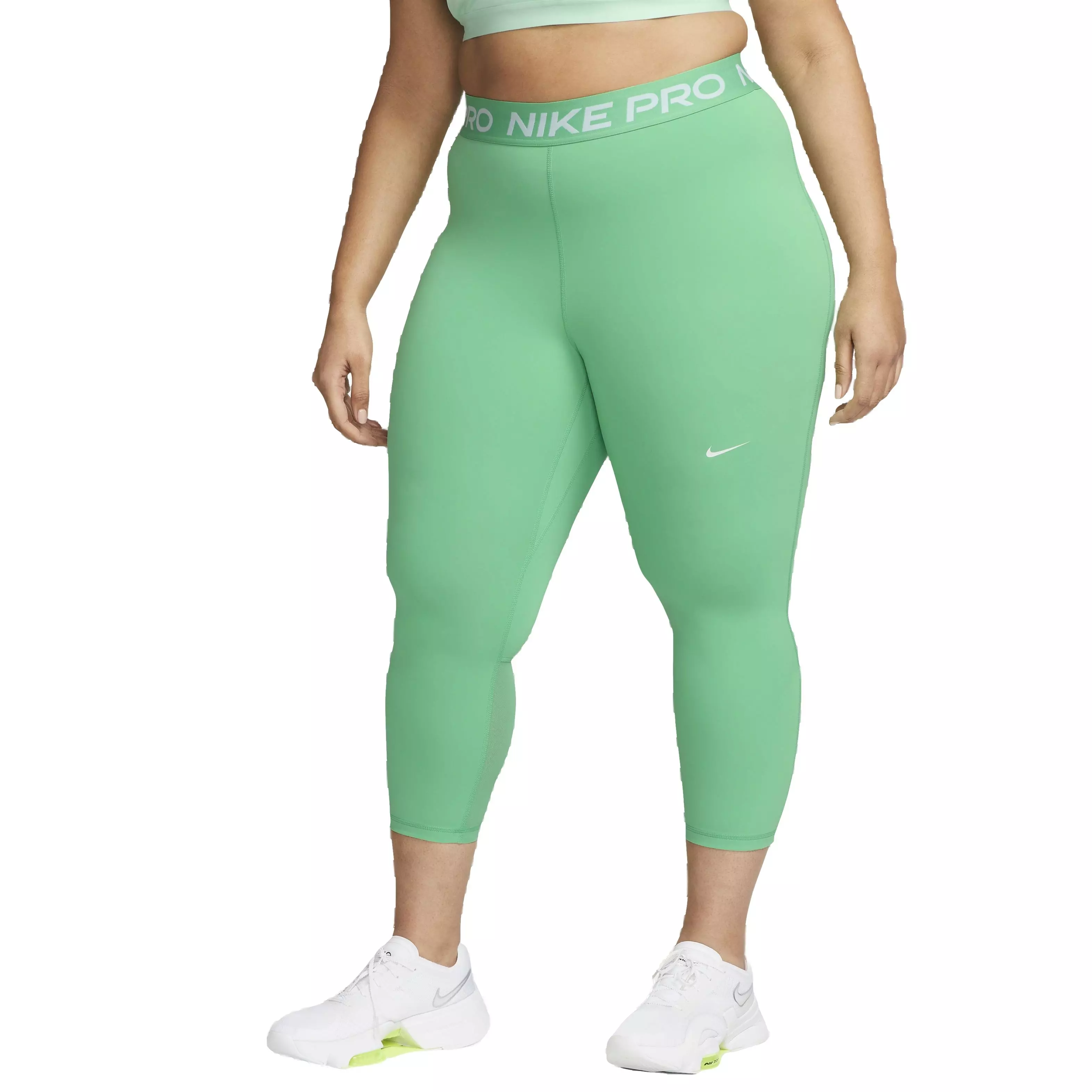 NWT Women's Nike Pro 365 Mid-Rise Cropped Mesh Panel Leggings S