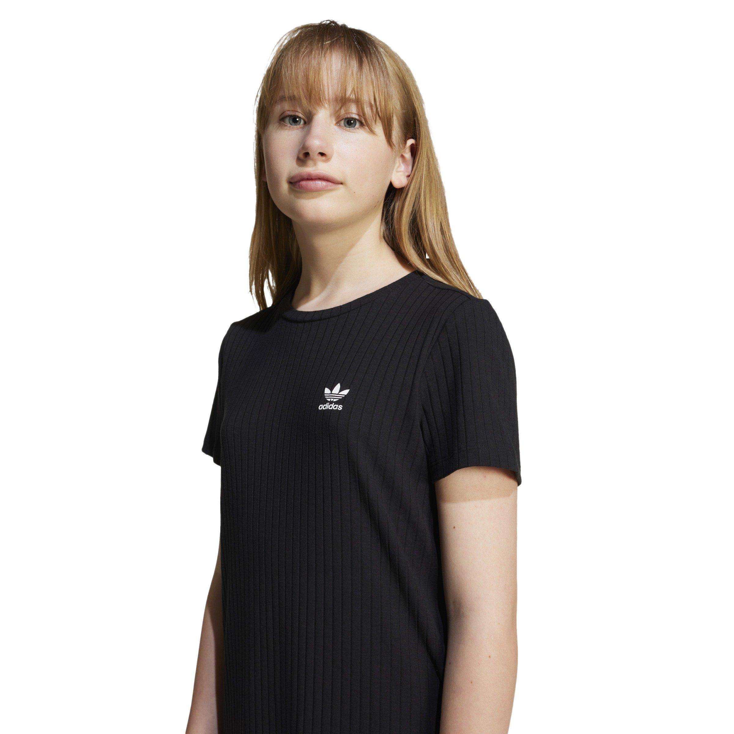 adidas Originals Essentials Big Girls' Black Ribbed Dress