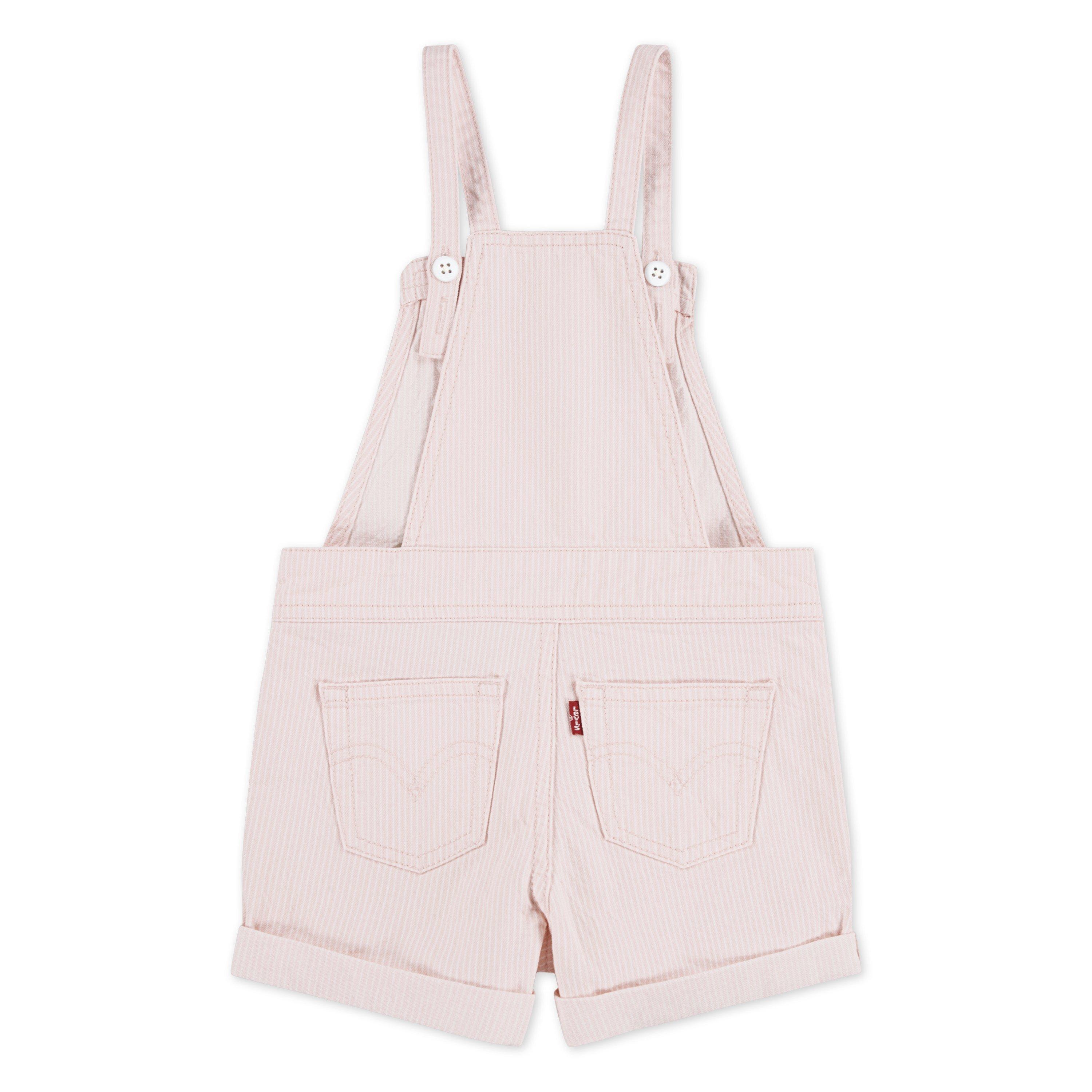 Levi's Knot Strap Toddler Girls' Light Pink Wash Denim Shortalls