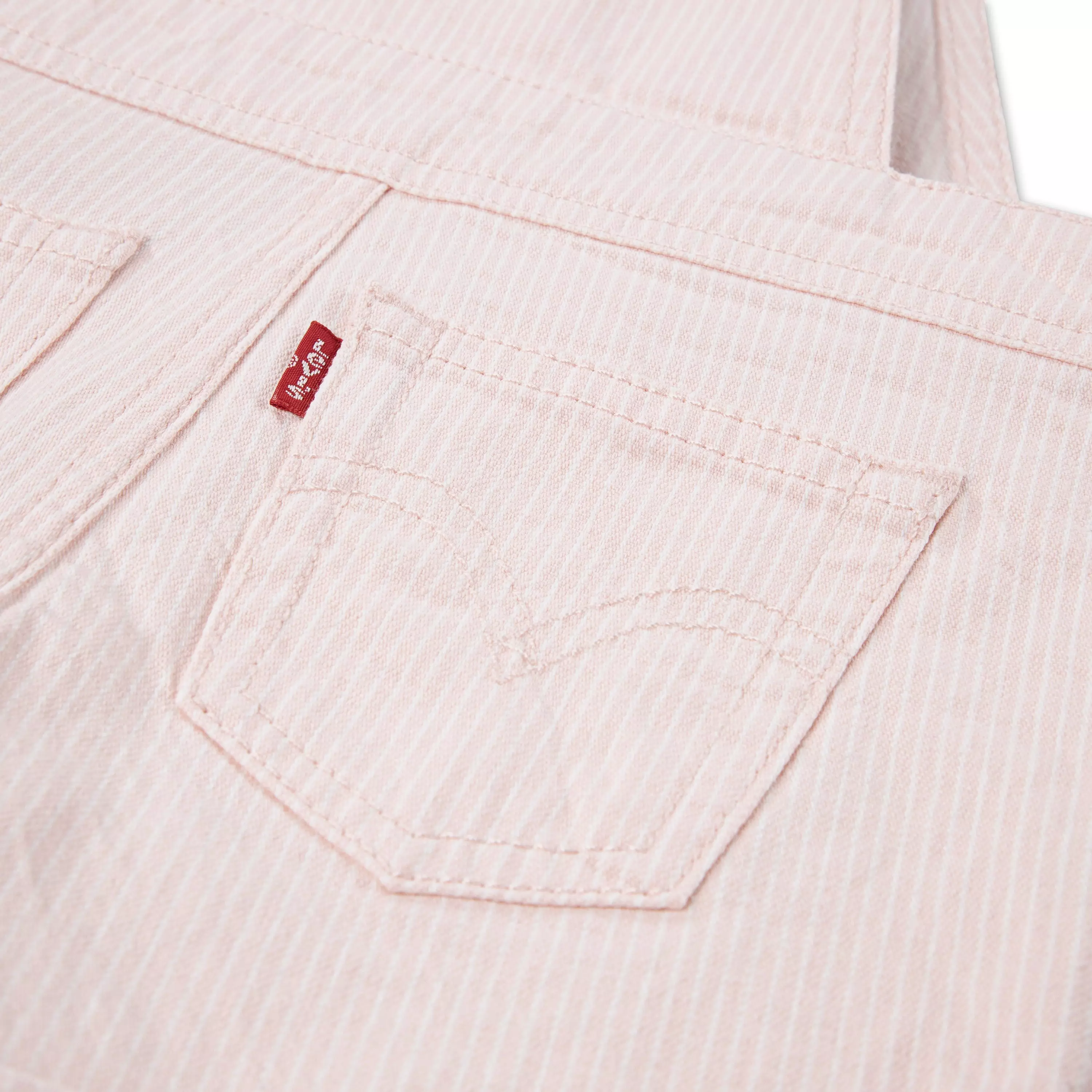 Levi's Toddler Girls' Knot Strap Light Pink Wash Denim Shortalls - LIGHT PINK