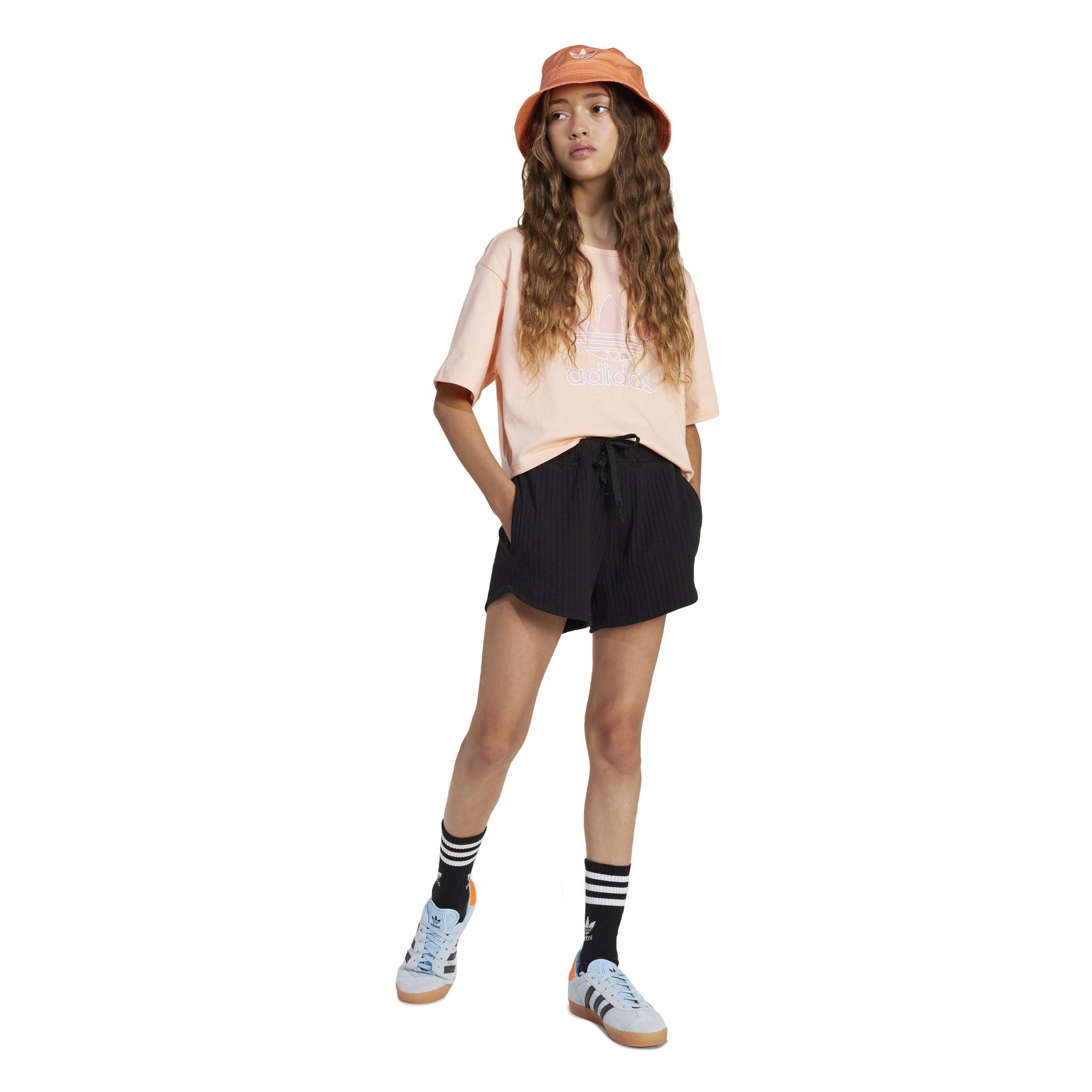 adidas Originals Big Girls' Ribbed Shorts - Black