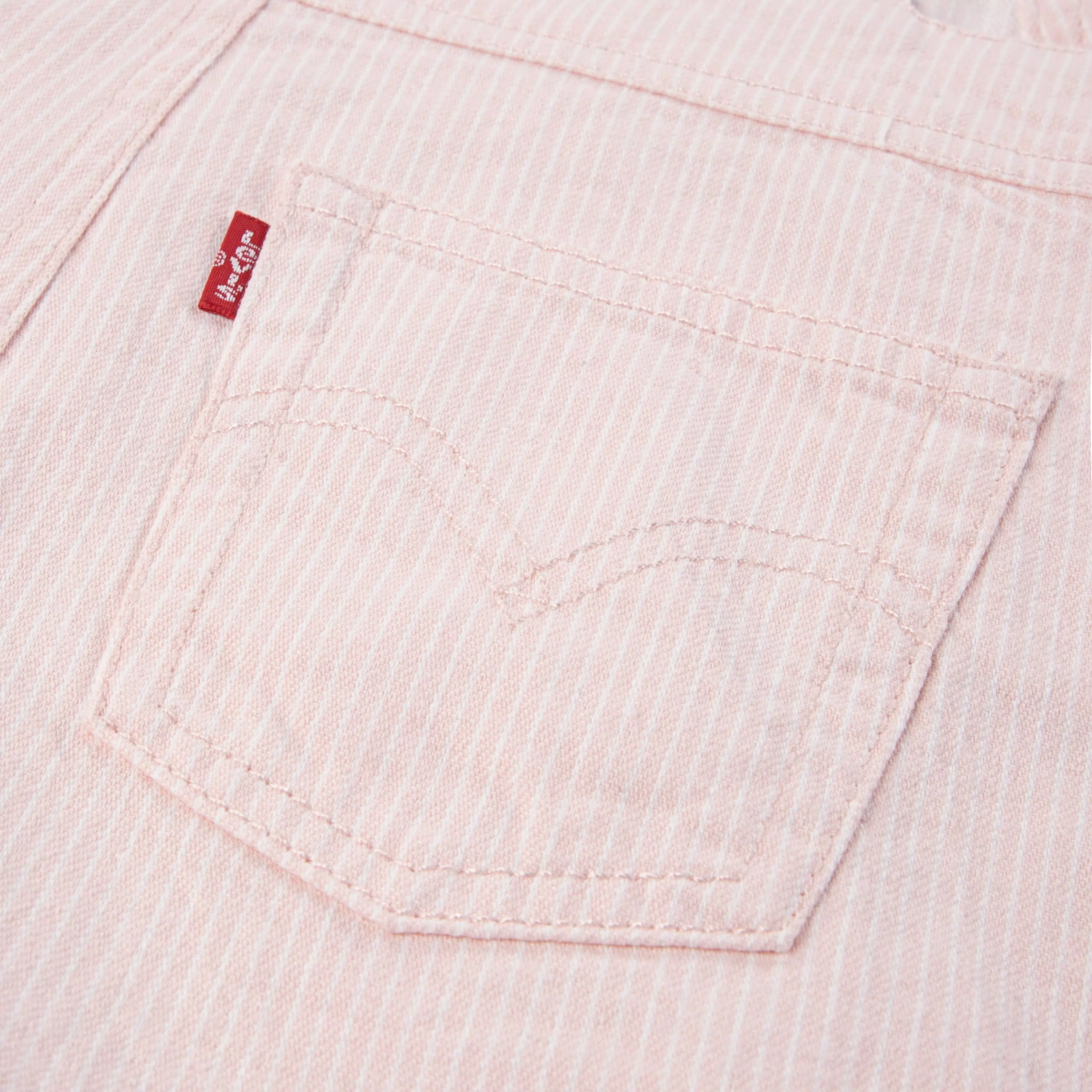 Levi's Little Girls' Knot Strap Light Pink Wash Denim Shortalls - LIGHT PINK