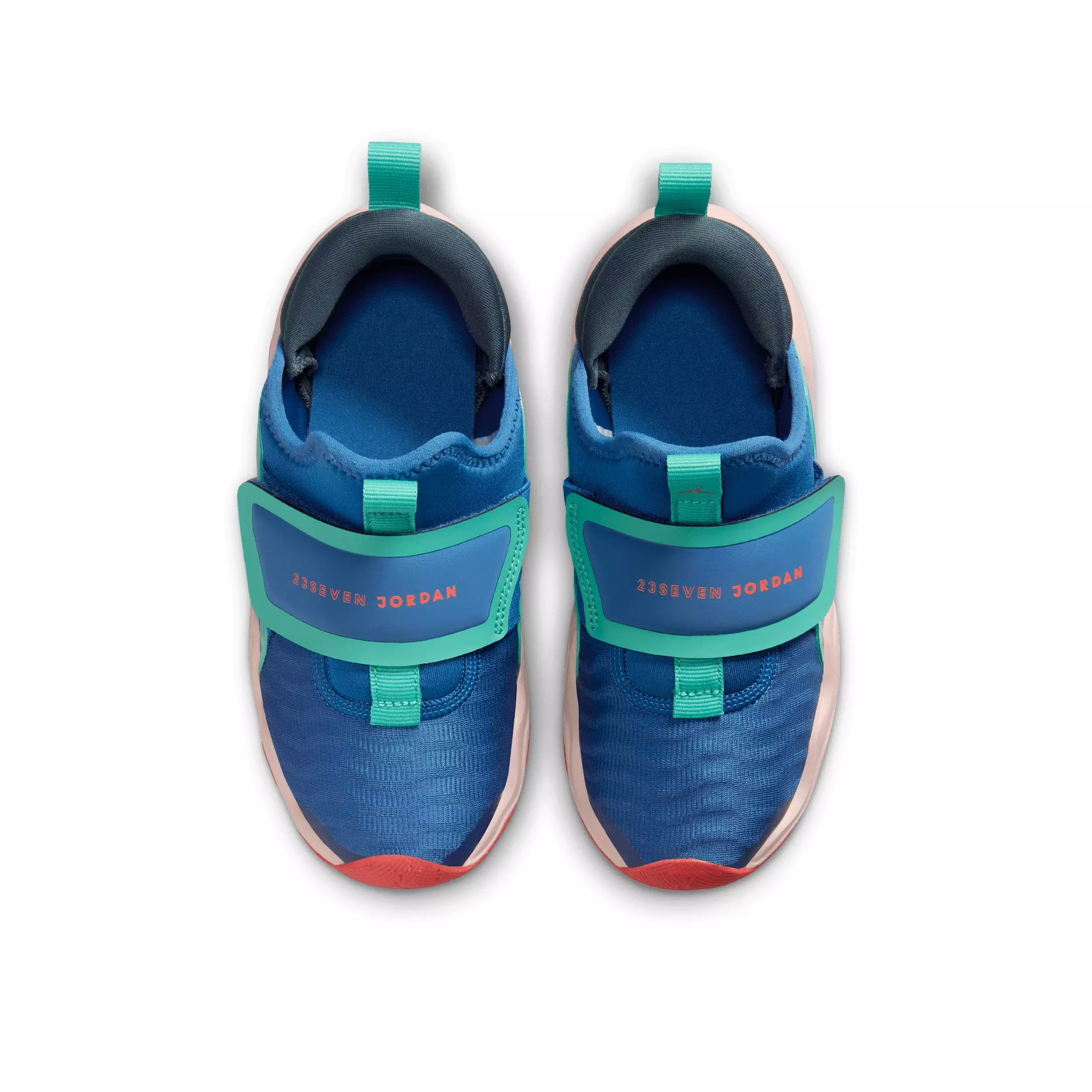 Jordan 23/7.2 EasyOn "True Blue/Blue Fox/Kinetic Green/Track Red" Preschool Boys' Shoe - BLUE/BLUE/GREEN/RED