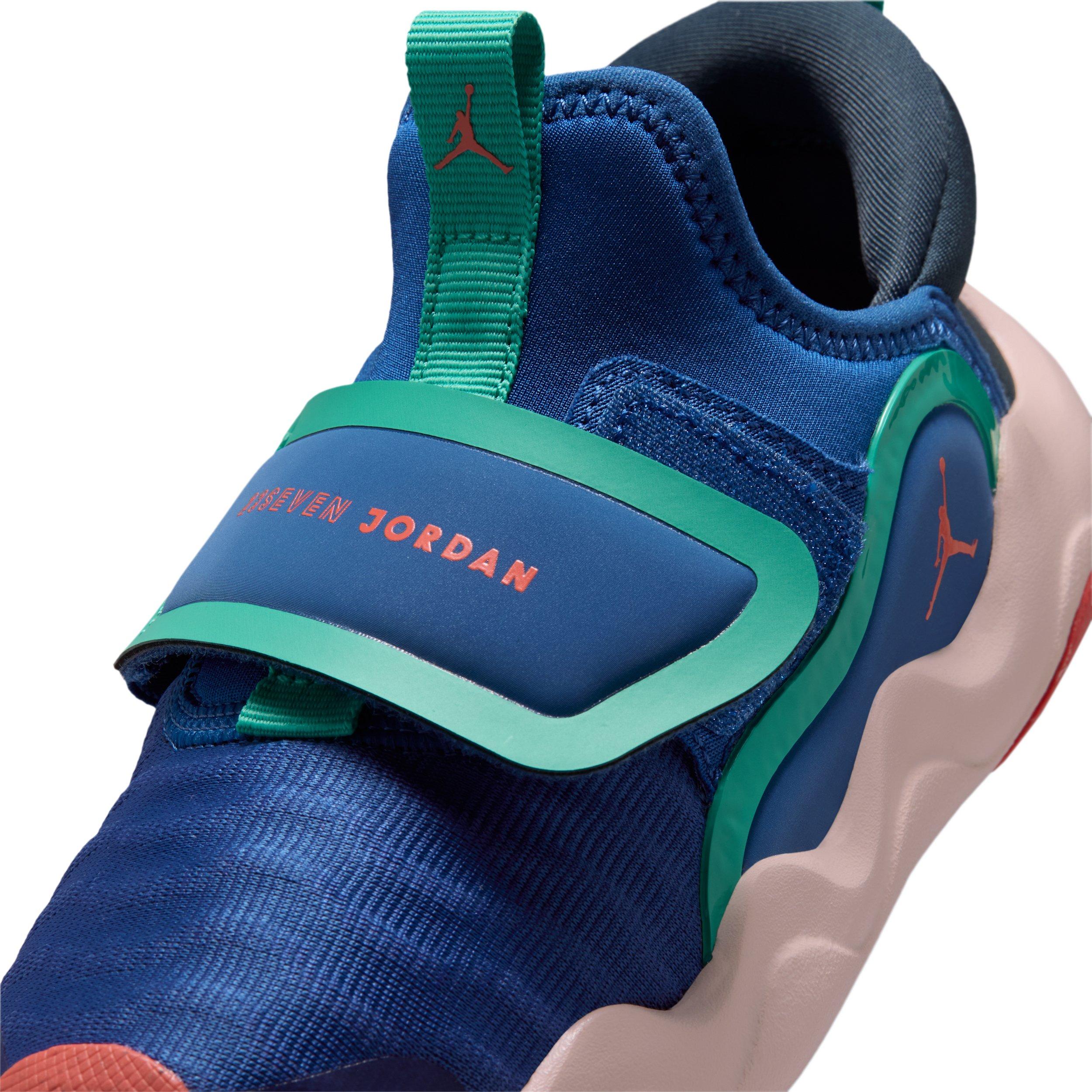 Jordan 23/7.2 EasyOn "True Blue/Blue Fox/Kinetic Green/Track Red" Preschool Boys' Shoe - BLUE/BLUE/GREEN/RED Thumbnail View 7