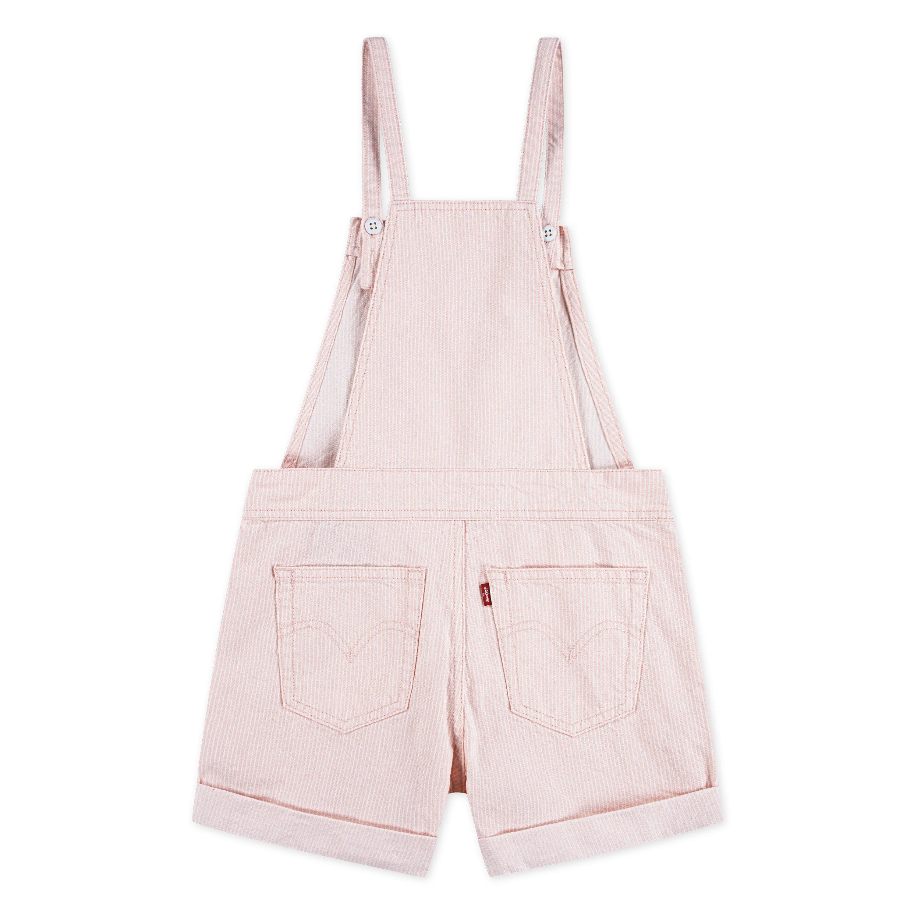 Levi's Knot Strap Big Girls' Light Pink Wash Denim Shortalls