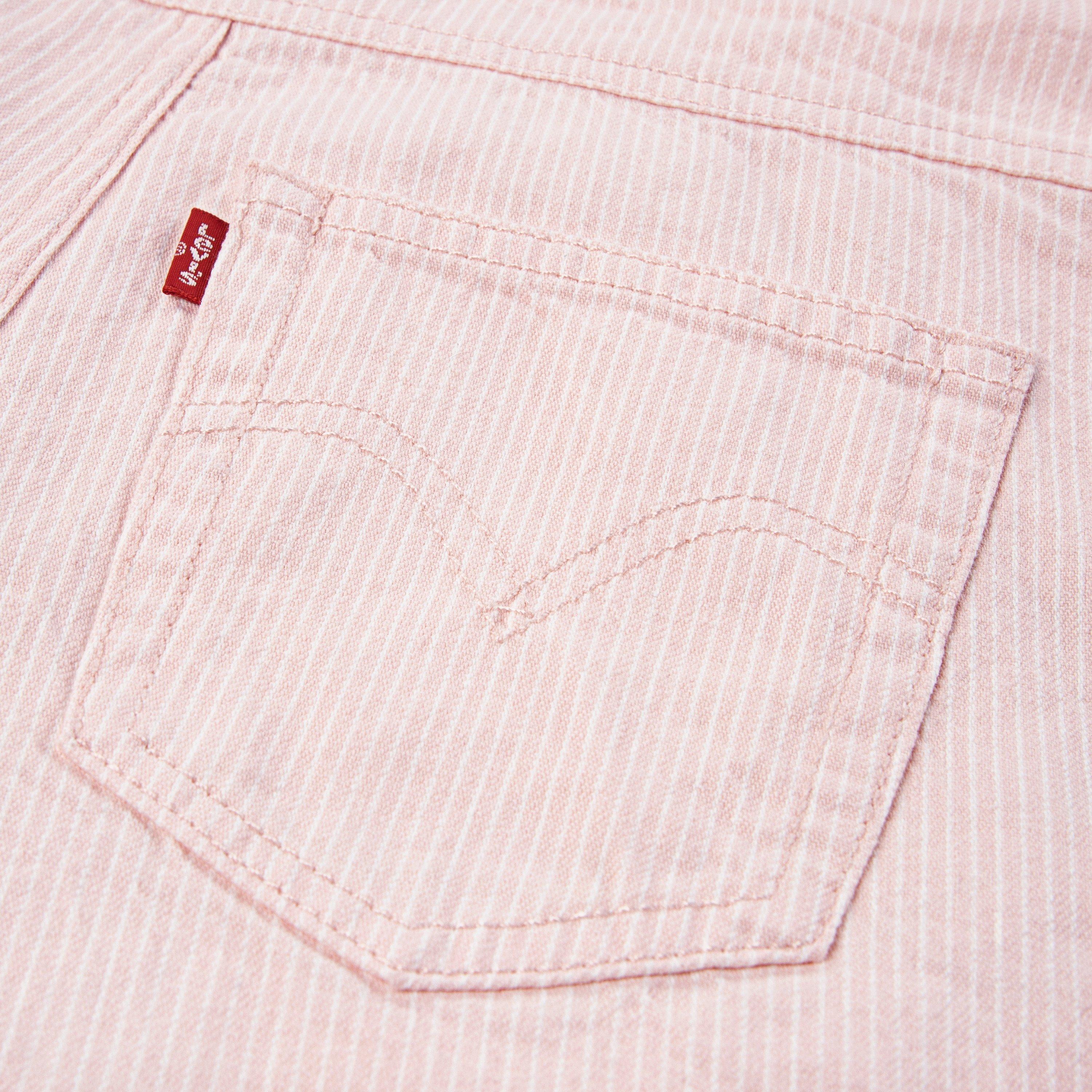 Levi's Knot Strap Big Girls' Light Pink Wash Denim Shortalls