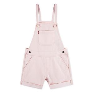 Levi's Knot Strap Big Girls' Light Pink Wash Denim Shortalls