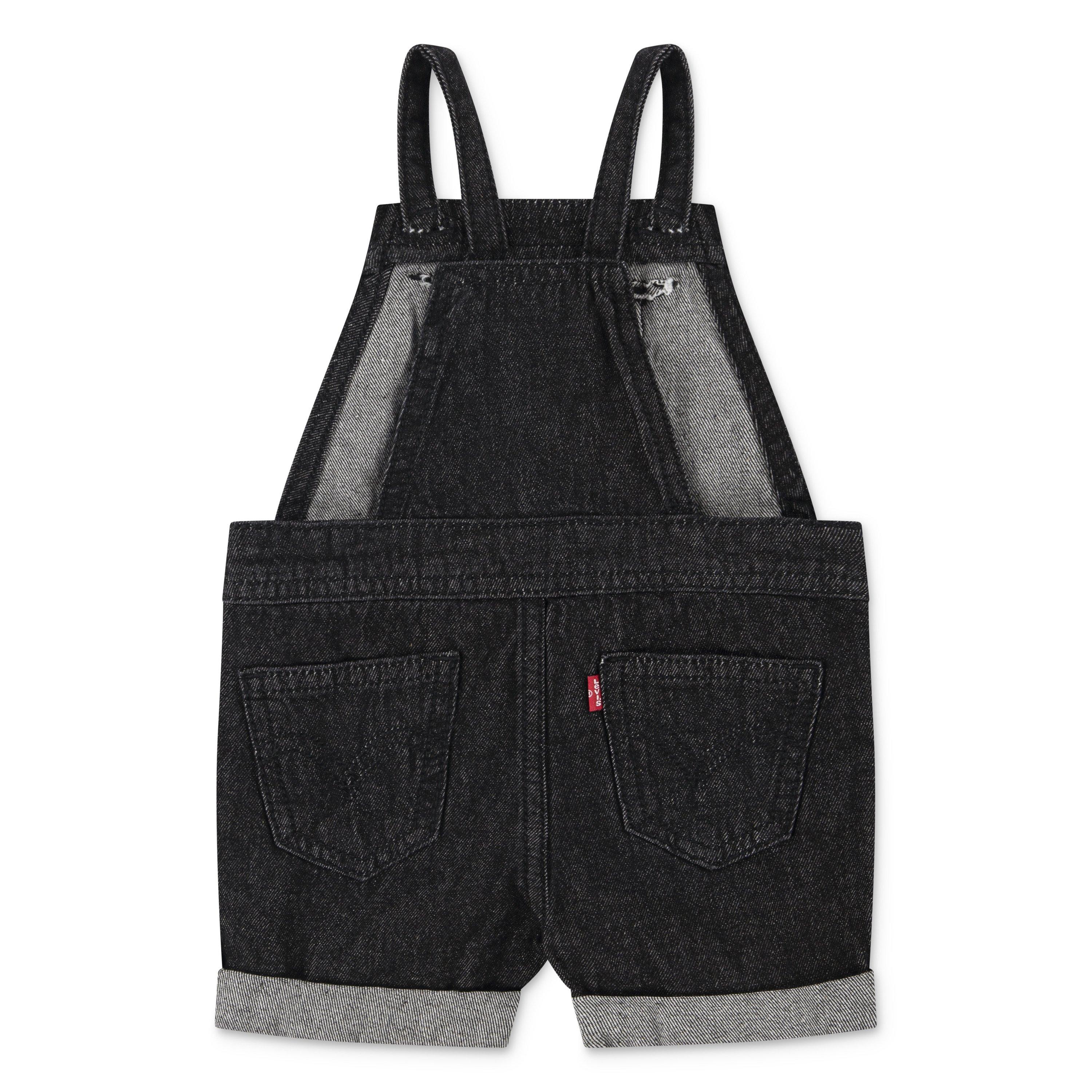Levi's Knot Strap Baby Girls' Black Wash Denim Shortalls