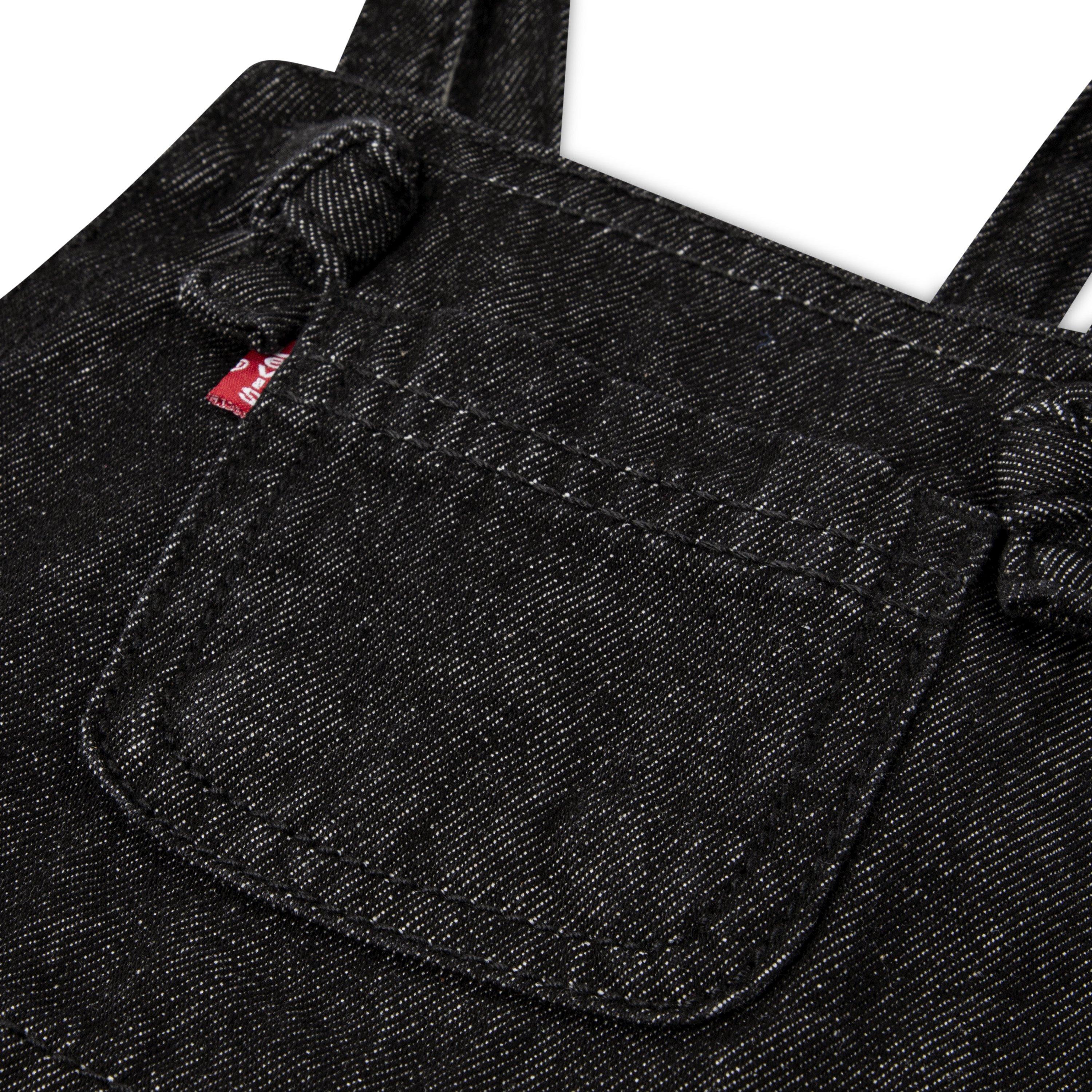 Levi's Baby Girls' Knot Strap Black Wash Denim Shortalls - BLACK Thumbnail View 3