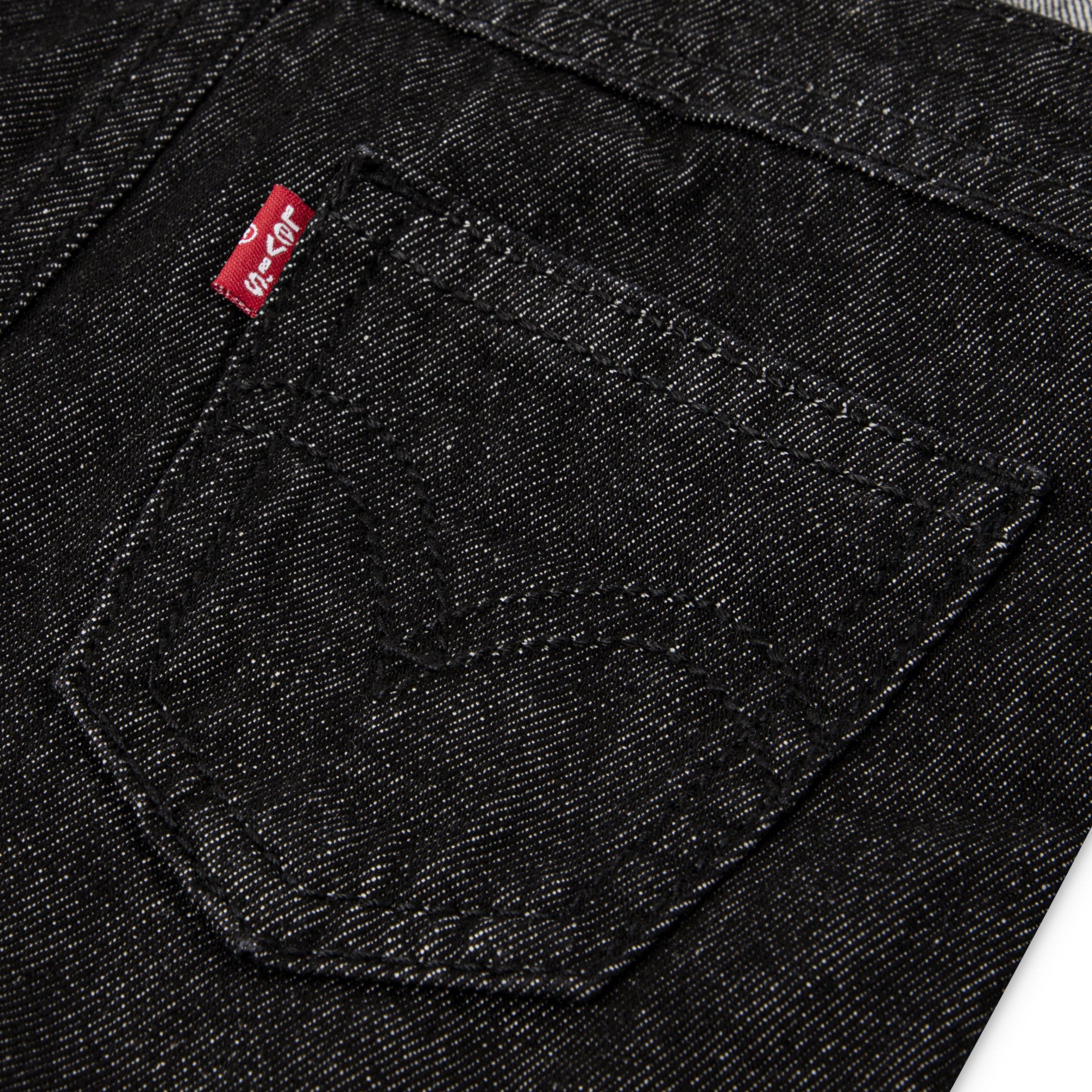 Levi's Baby Girls' Knot Strap Black Wash Denim Shortalls - BLACK Thumbnail View 4