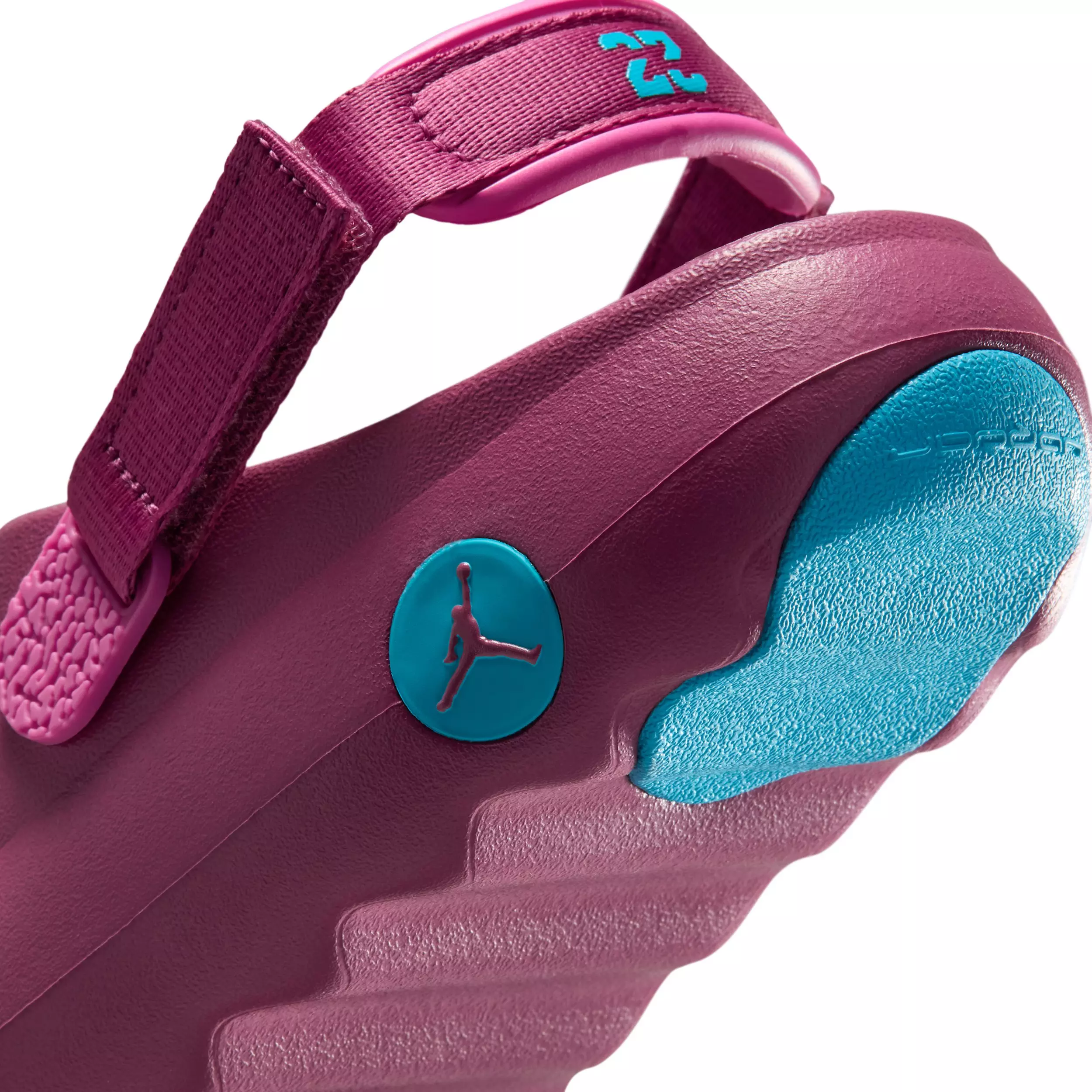 Jordan Hydrip "Sweet Beet/Baltic Blue/Desert Pink/Sweet Beet" Grade School Girls' Sandal - BEET/BLUE/PINK/BEET