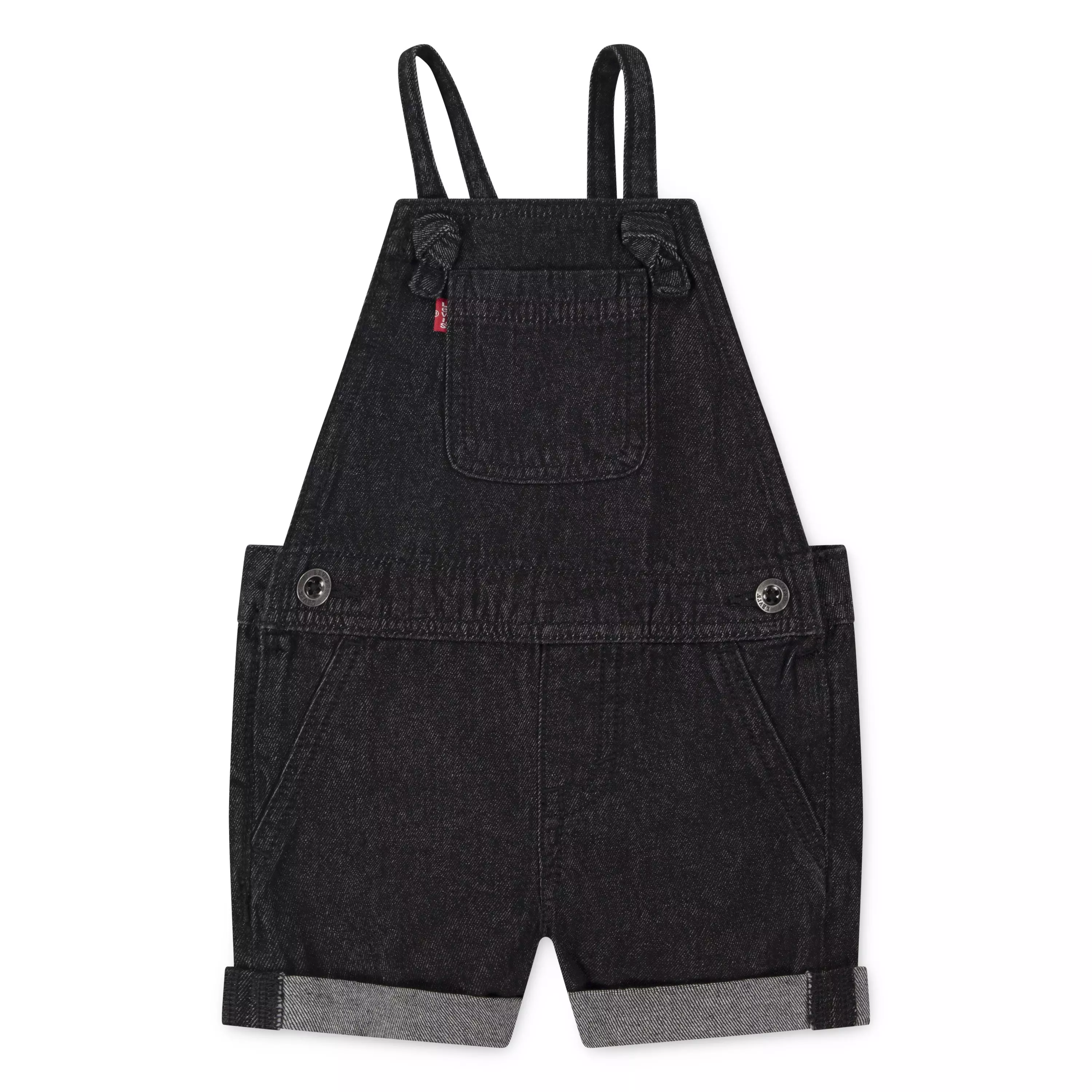 Levi's Infant Girls' Knot Strap Wash Denim Shortalls - Black - BLACK