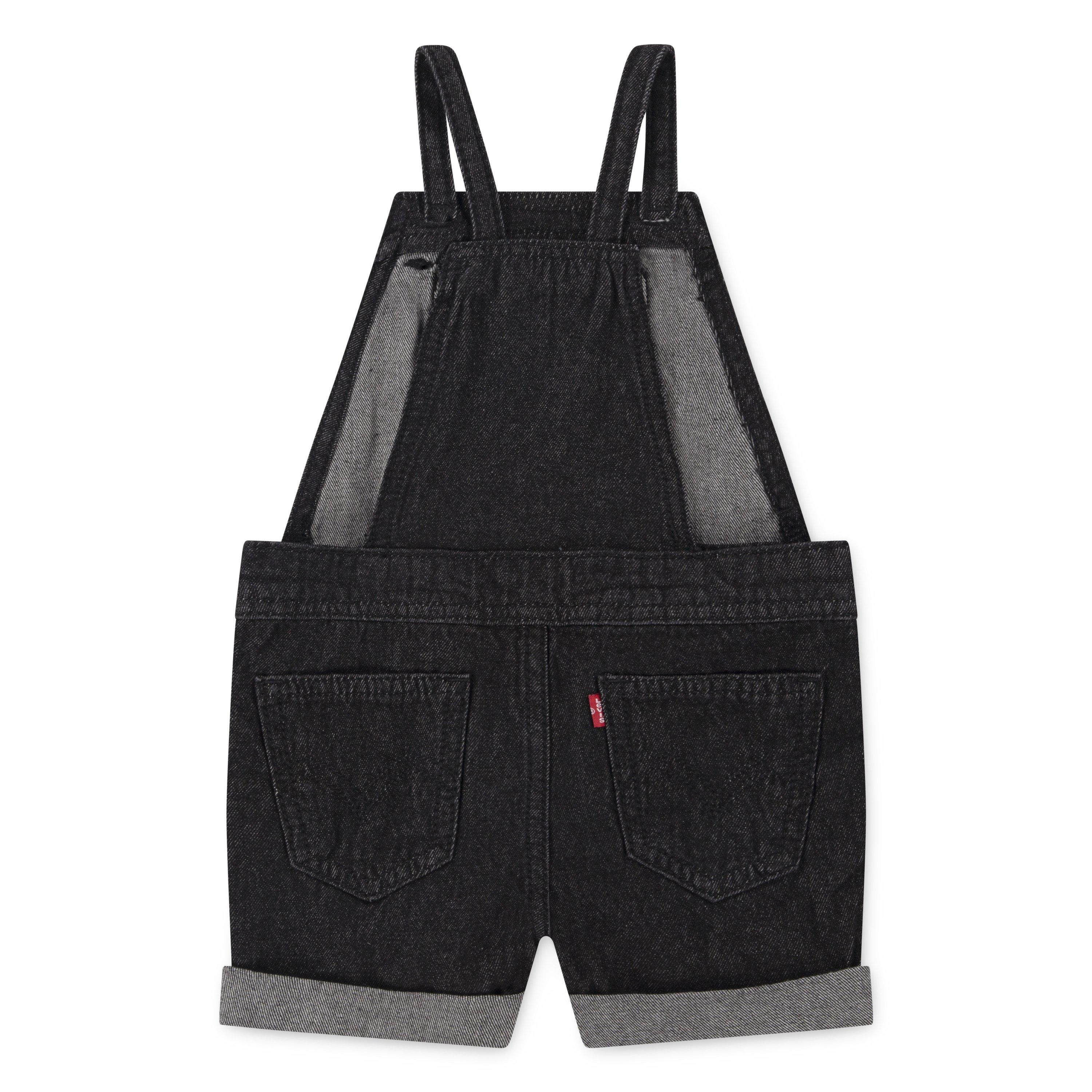 Levi's Infant Girls' Knot Strap Black Wash Denim Shortalls - BLACK Thumbnail View 2