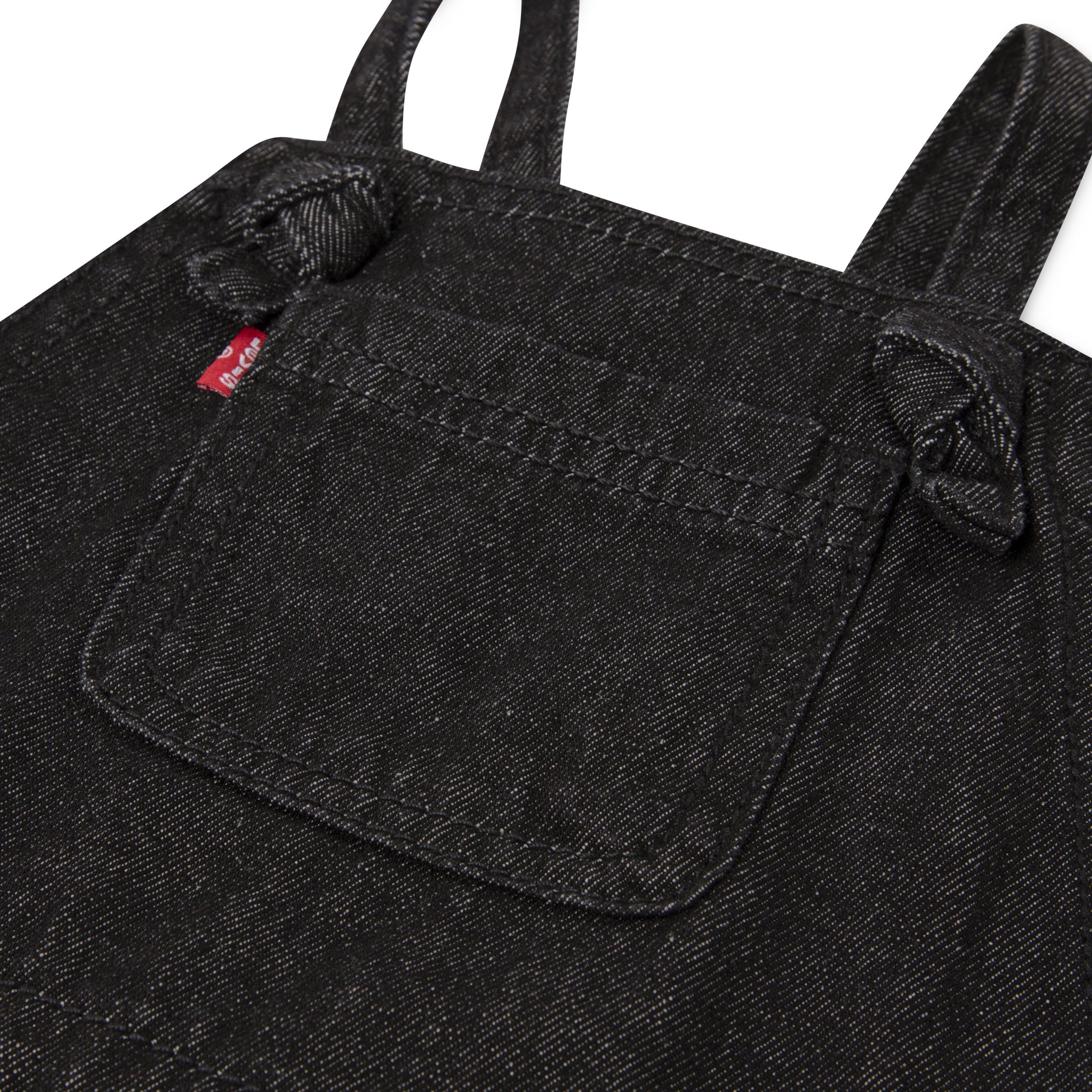 Levi's Infant Girls' Knot Strap Wash Denim Shortalls - Black - BLACK Thumbnail View 3