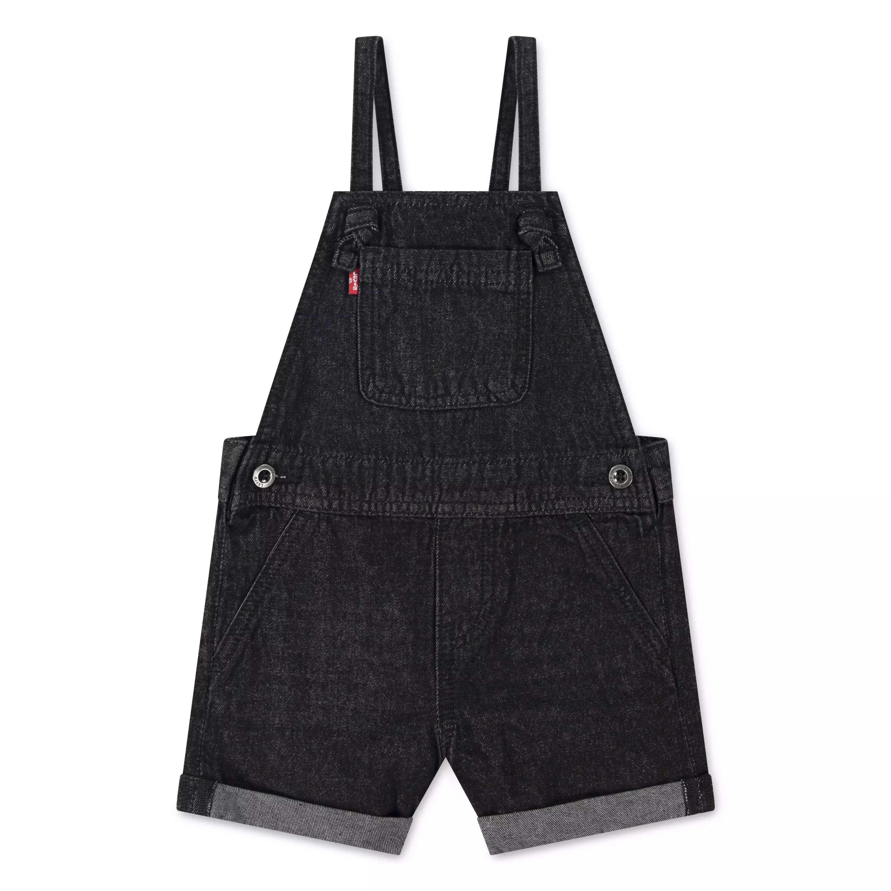 Levi's Toddler Girls' Knot Strap Wash Denim Shortalls - Black - BLACK