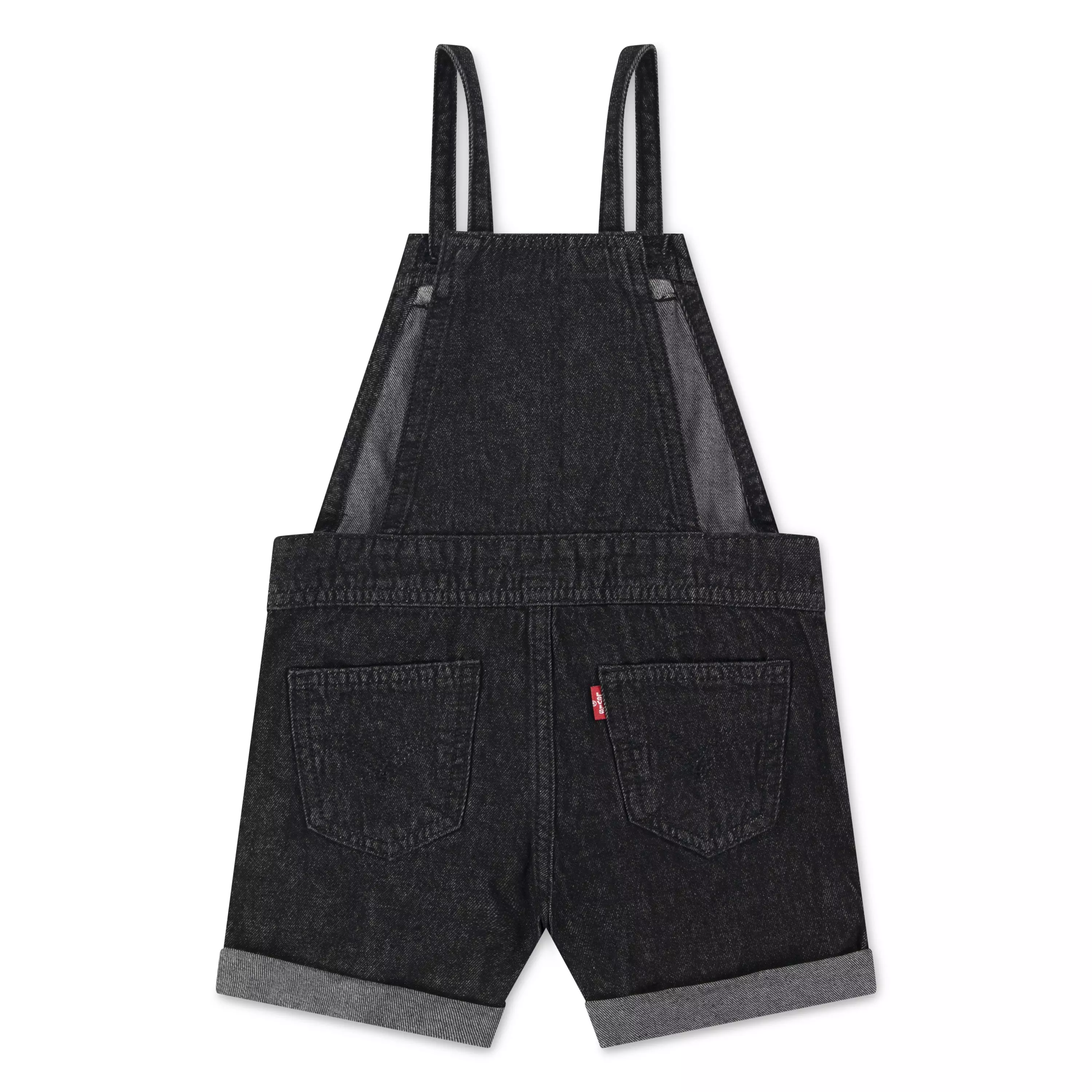 Levi's Toddler Girls' Knot Strap Black Wash Denim Shortalls - BLACK