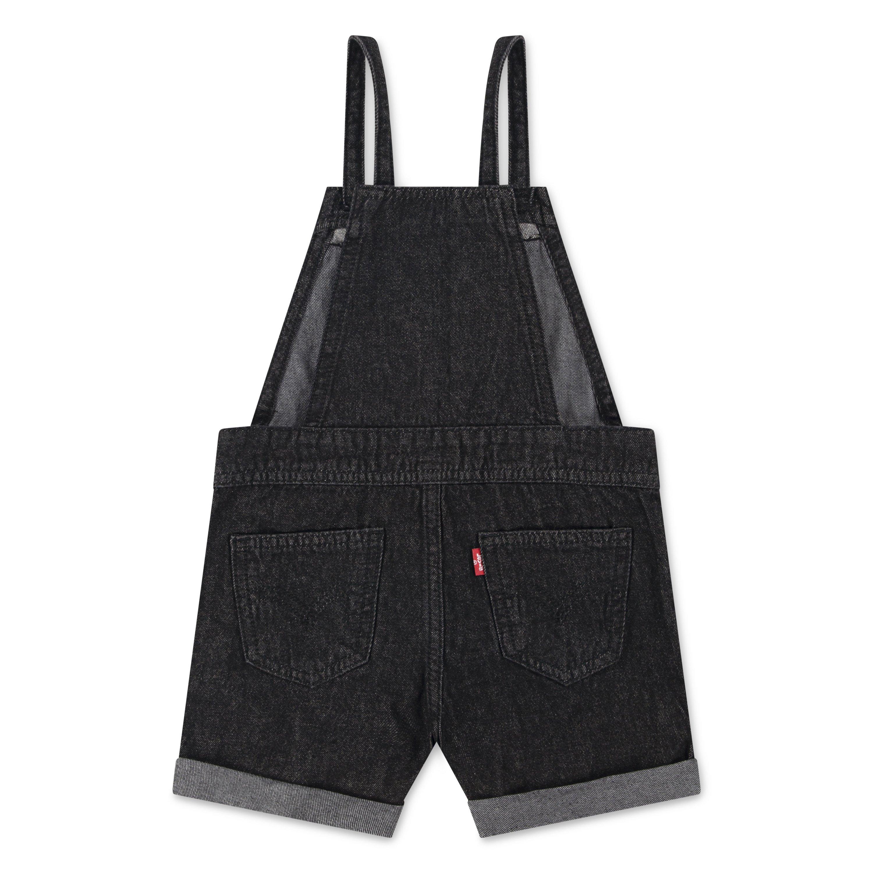 Levi's Knot Strap Toddler Girls' Black Wash Denim Shortalls
