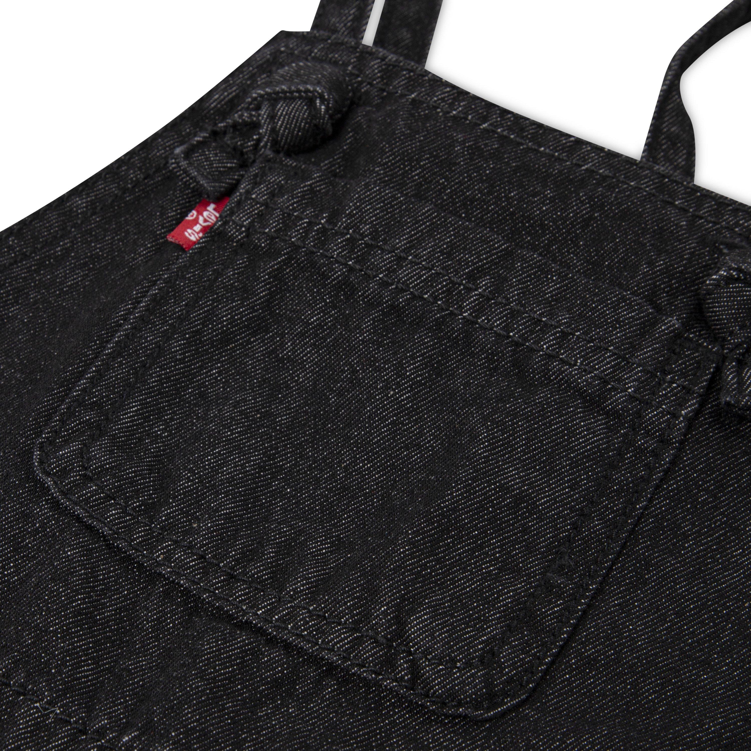 Levi's Knot Strap Toddler Girls' Black Wash Denim Shortalls