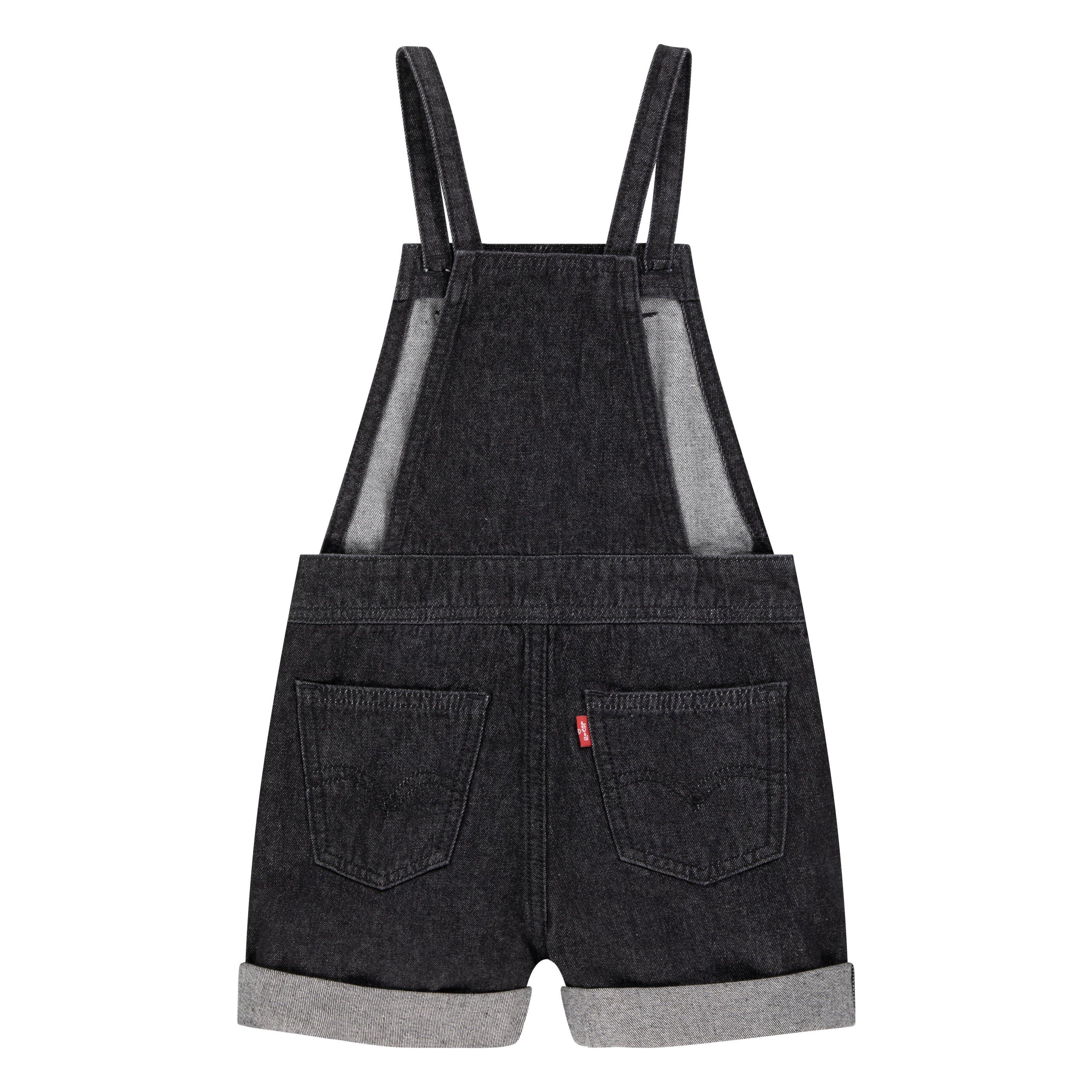 Levi's Knot Strap Little Girls' Black Wash Denim Shortalls